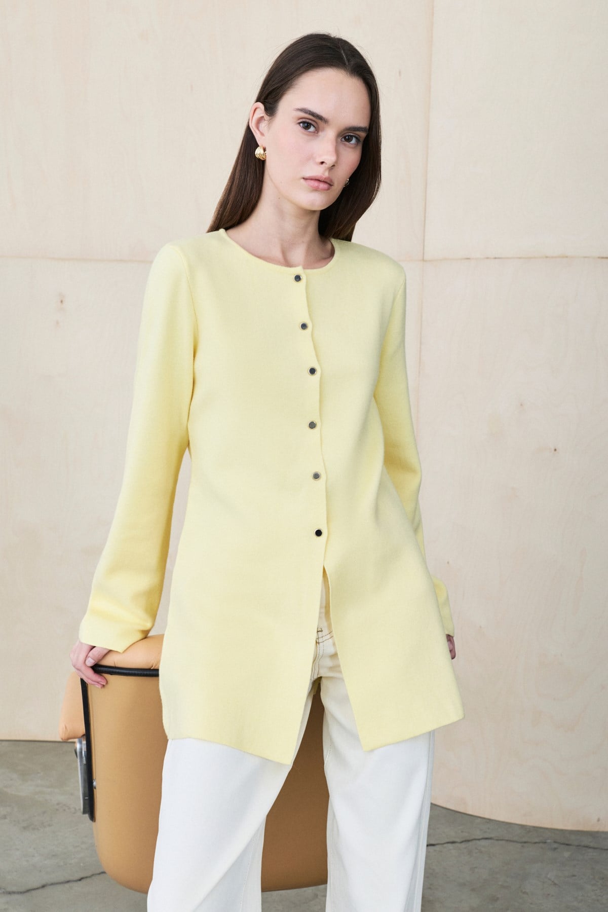 LİNA VİSKON TRİKO HIRKA SARI