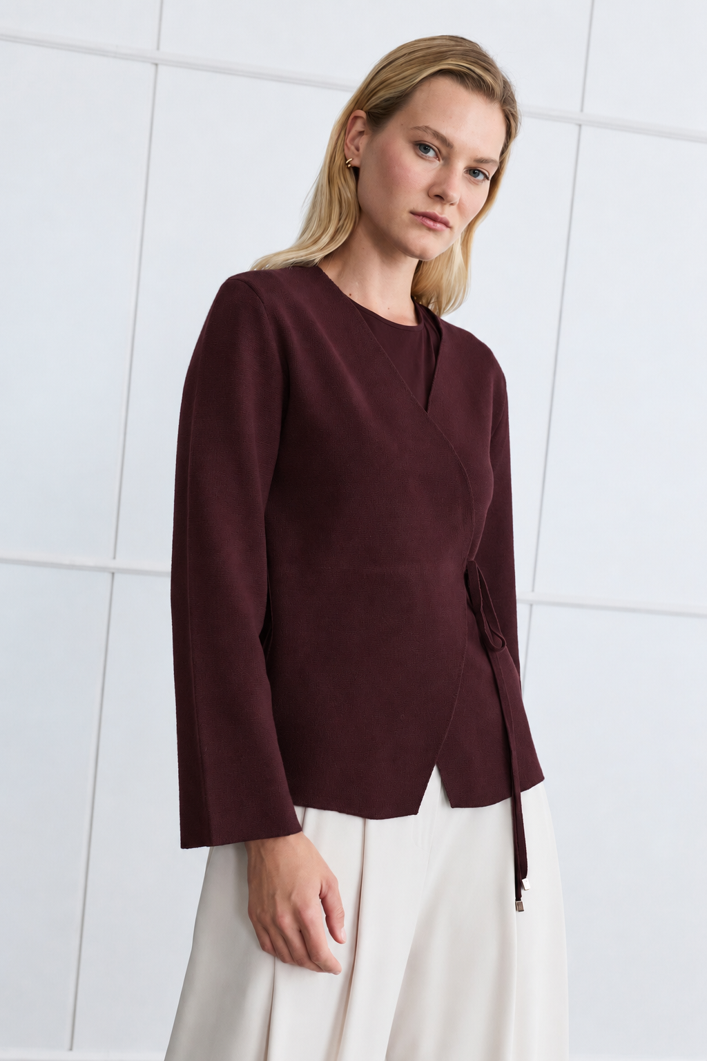 MİORİ VELAR VİSKON TRİKO HIRKA BORDO