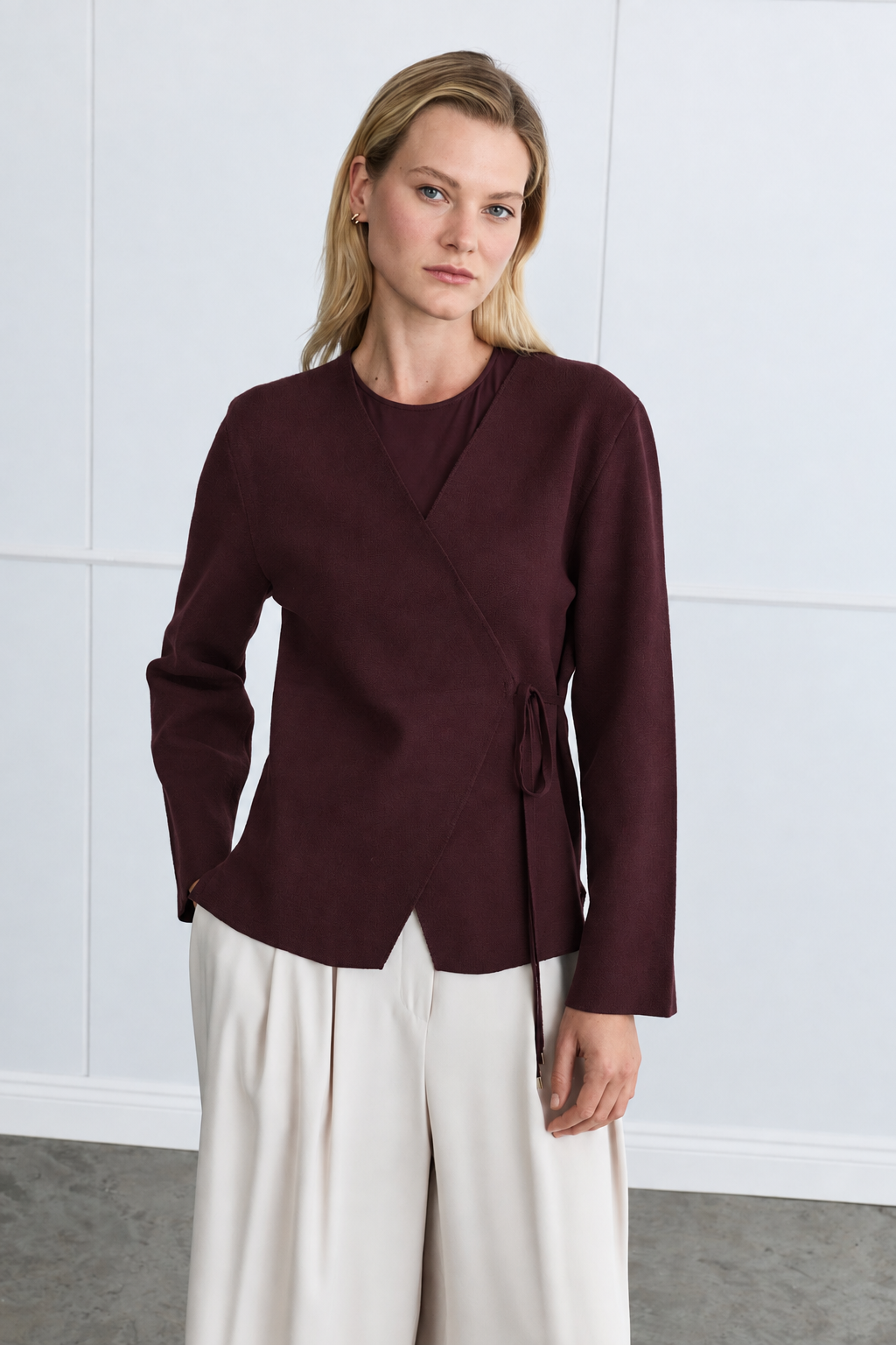 MİORİ VELAR VİSKON TRİKO HIRKA BORDO