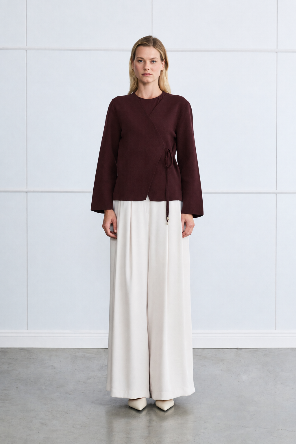 MİORİ VELAR VİSKON TRİKO HIRKA BORDO