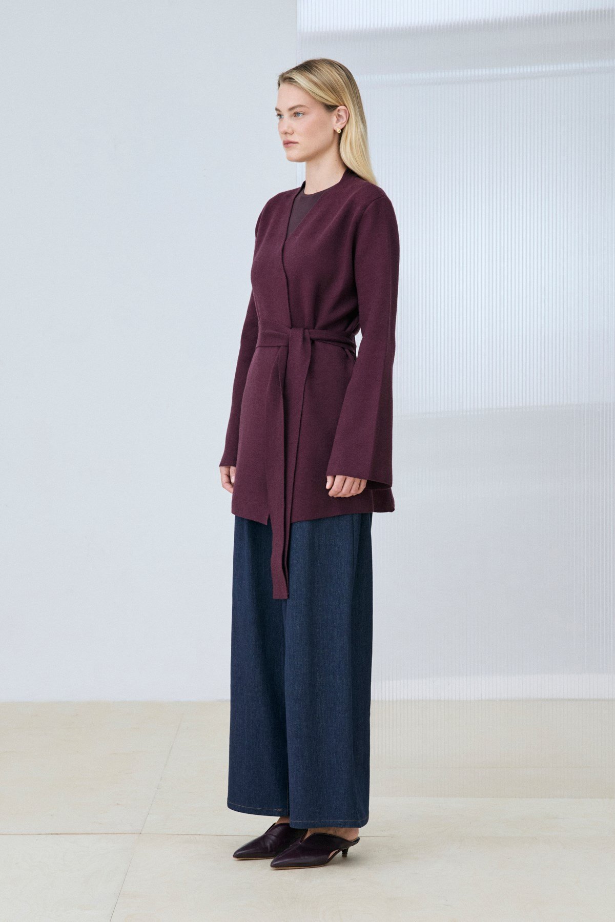 MONA VİSKON TRİKO HIRKA BORDO