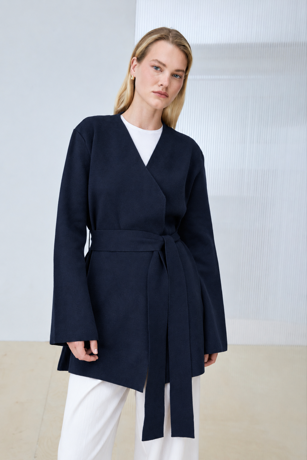 MONA VİSKON TRİKO HIRKA LACİVERT