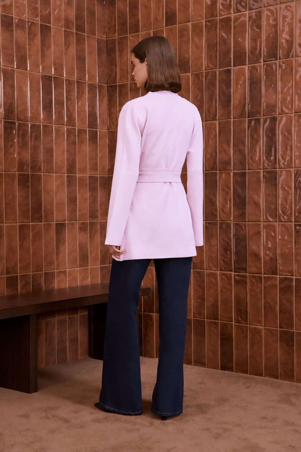 MONA VİSKON TRİKO HIRKA PEMBE
