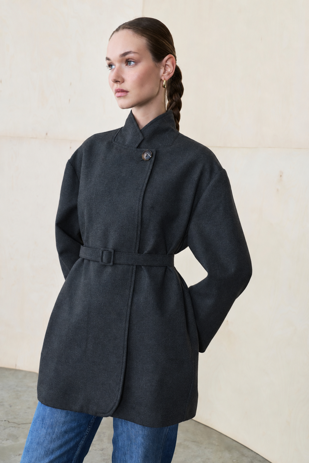 NEVA VİSCON BLAZER CEKET GRİMELANJ