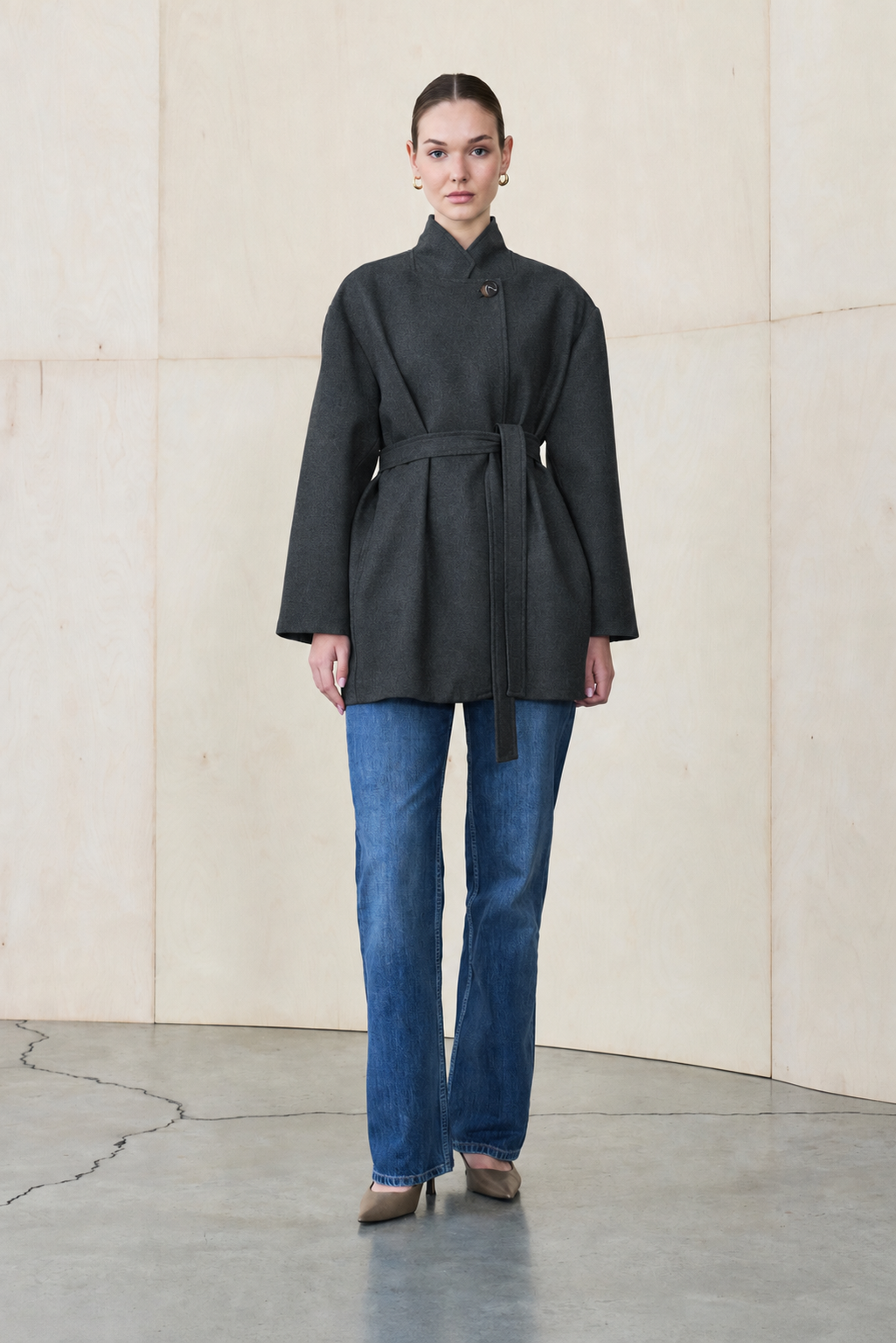 NEVA VİSCON BLAZER CEKET GRİMELANJ