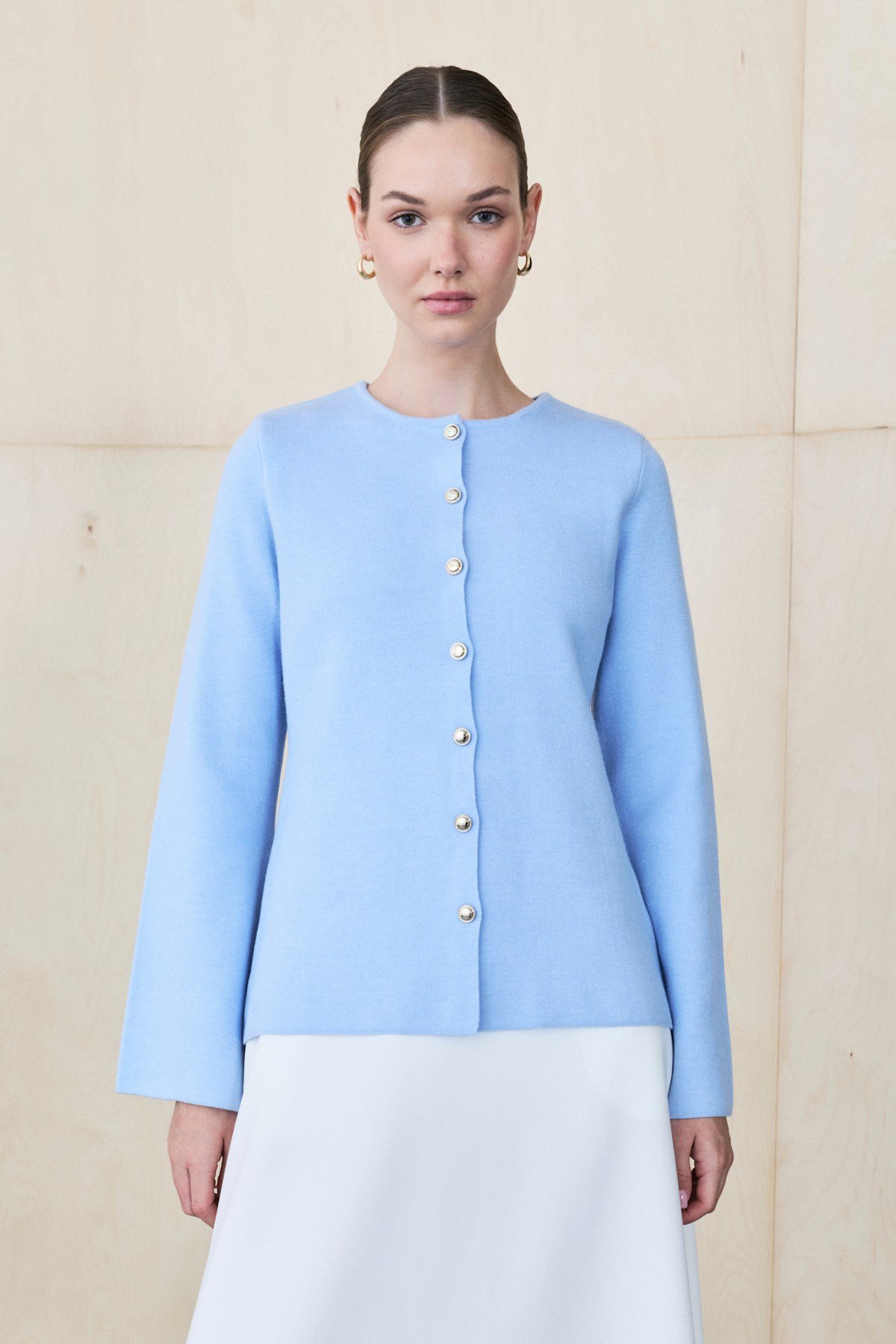 NEVARA VİSKON TRİKO HIRKA BEBE MAVİ