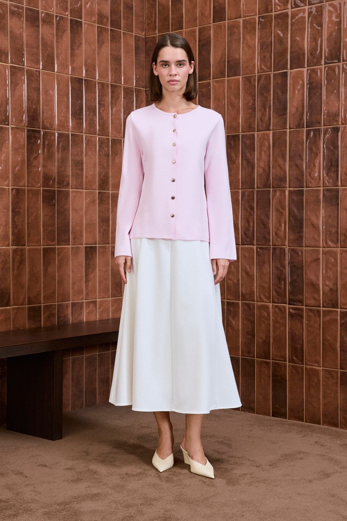 NEVARA VİSKON TRİKO HIRKA PEMBE