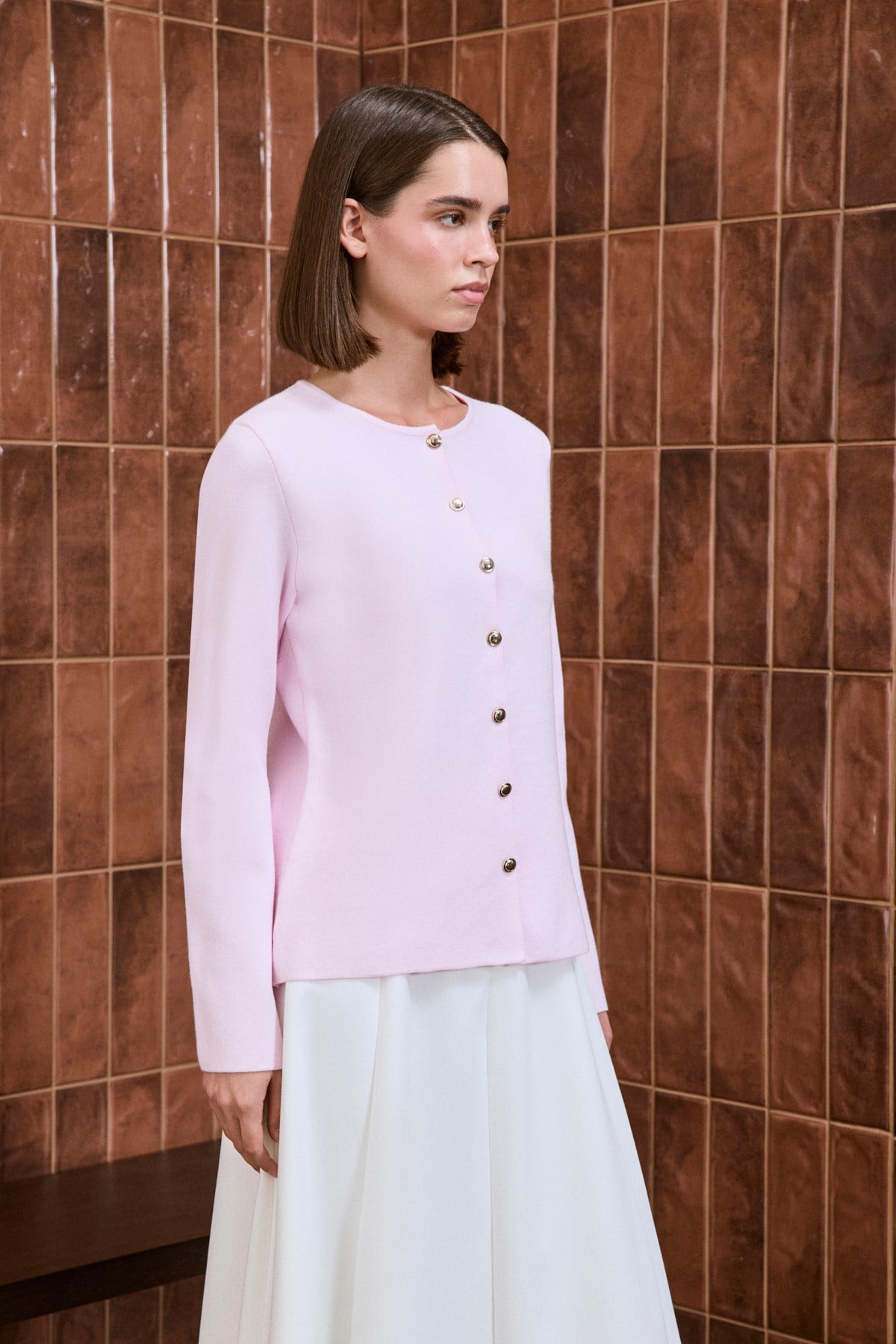 NEVARA VİSKON TRİKO HIRKA PEMBE