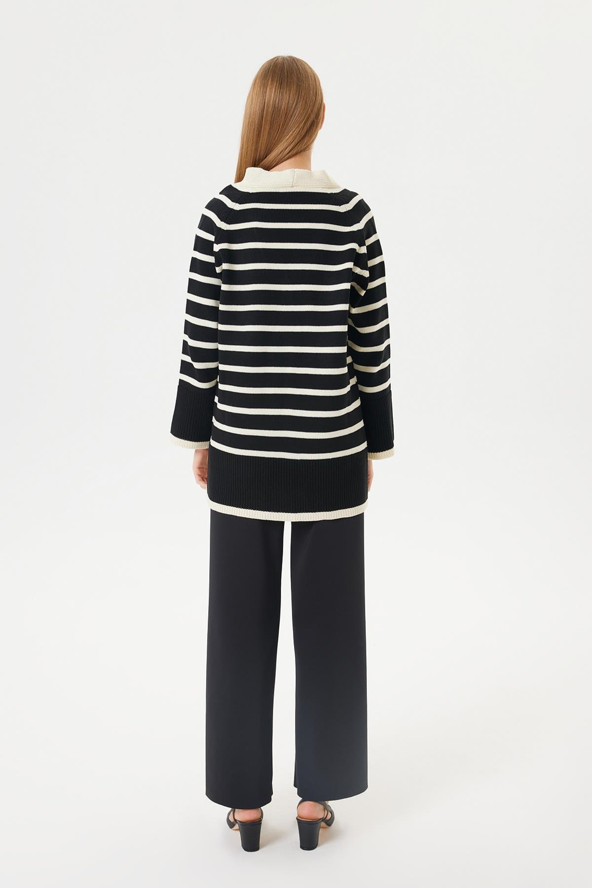 OVER KNITWEAR CARDIGAN BLACK-STONE