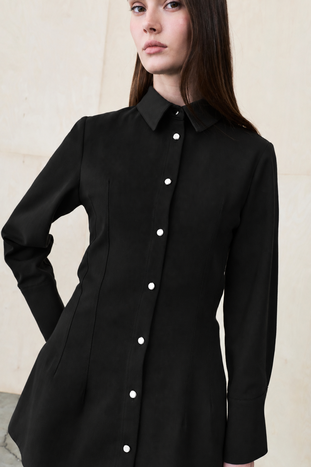 PEPLUM GABARDİN PANTOLON TAKIM SİYAH