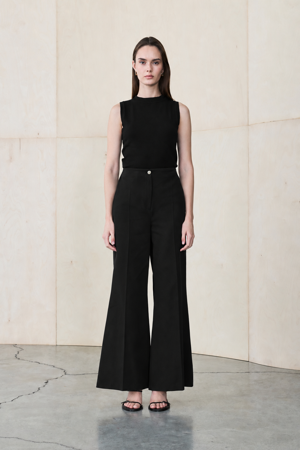 PEPLUM GABARDİN PANTOLON TAKIM SİYAH