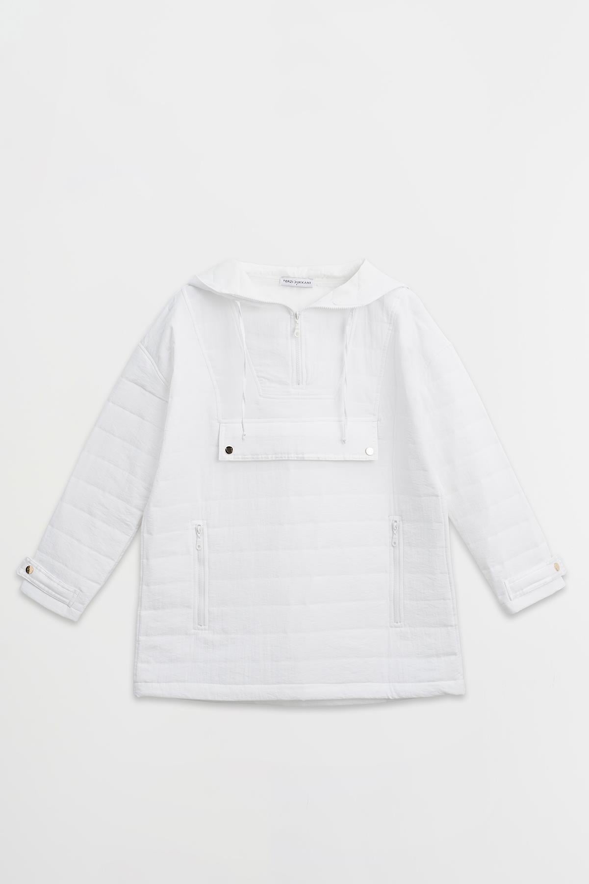 ROSSA KAPİTONE SWEATSHIRT EKRU