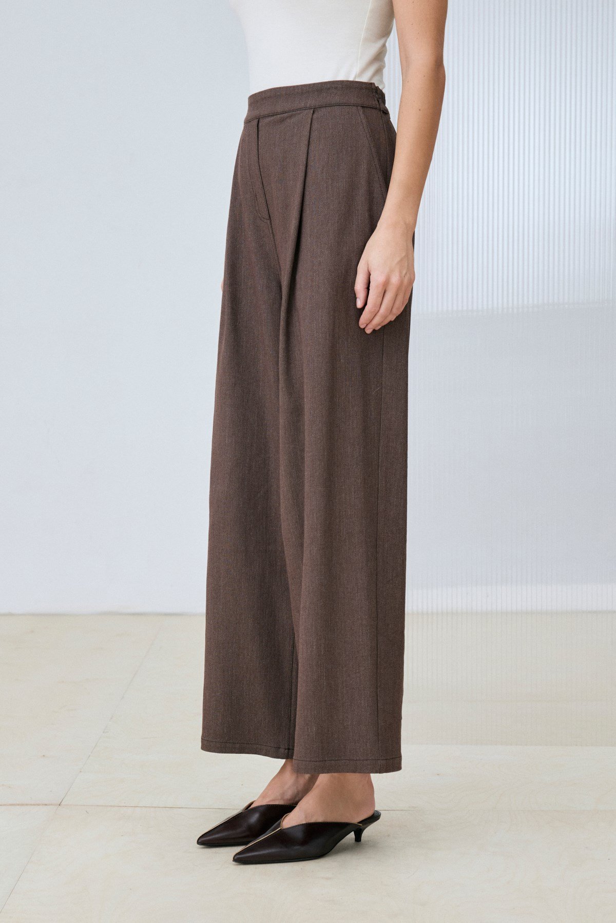 SOREL RAYON DENİM KOT PANTOLON KAHVE