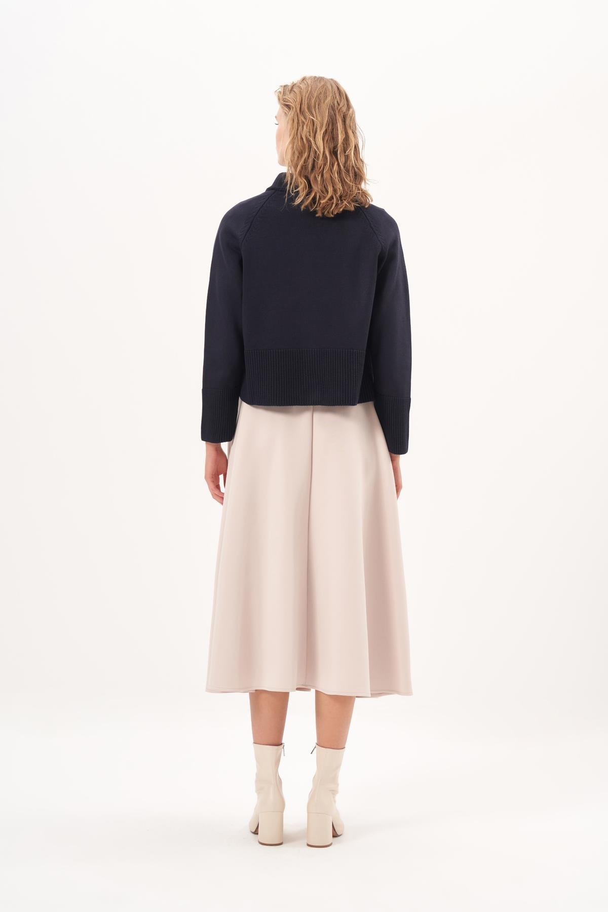 STYLE KNITWEAR SHORT CARDIGAN NAVY BLUE