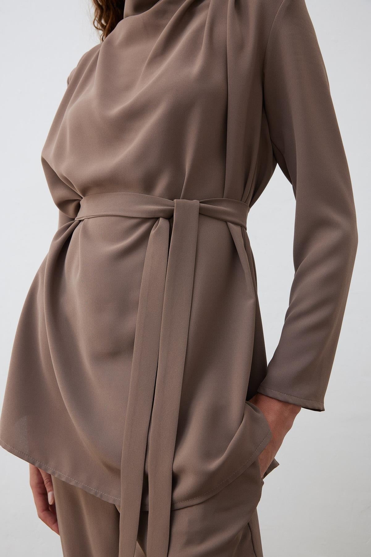 ZARİF KREP PANTOLONLU TAKIM ETUP