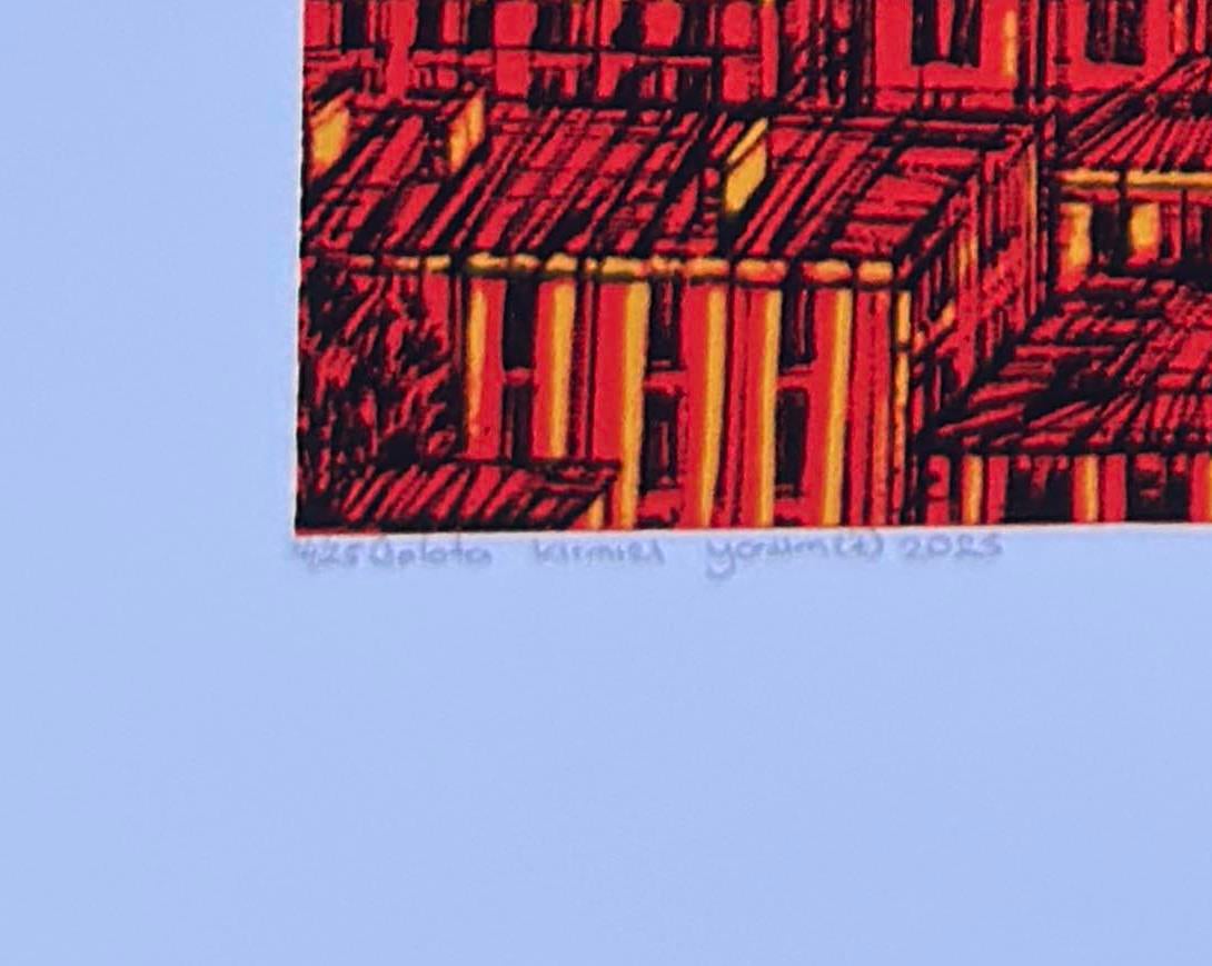  Galata Kırmızı Yorum (İ) 2025 4/25 | DEVRİM ERBİL SERİGRAFİ BASKI