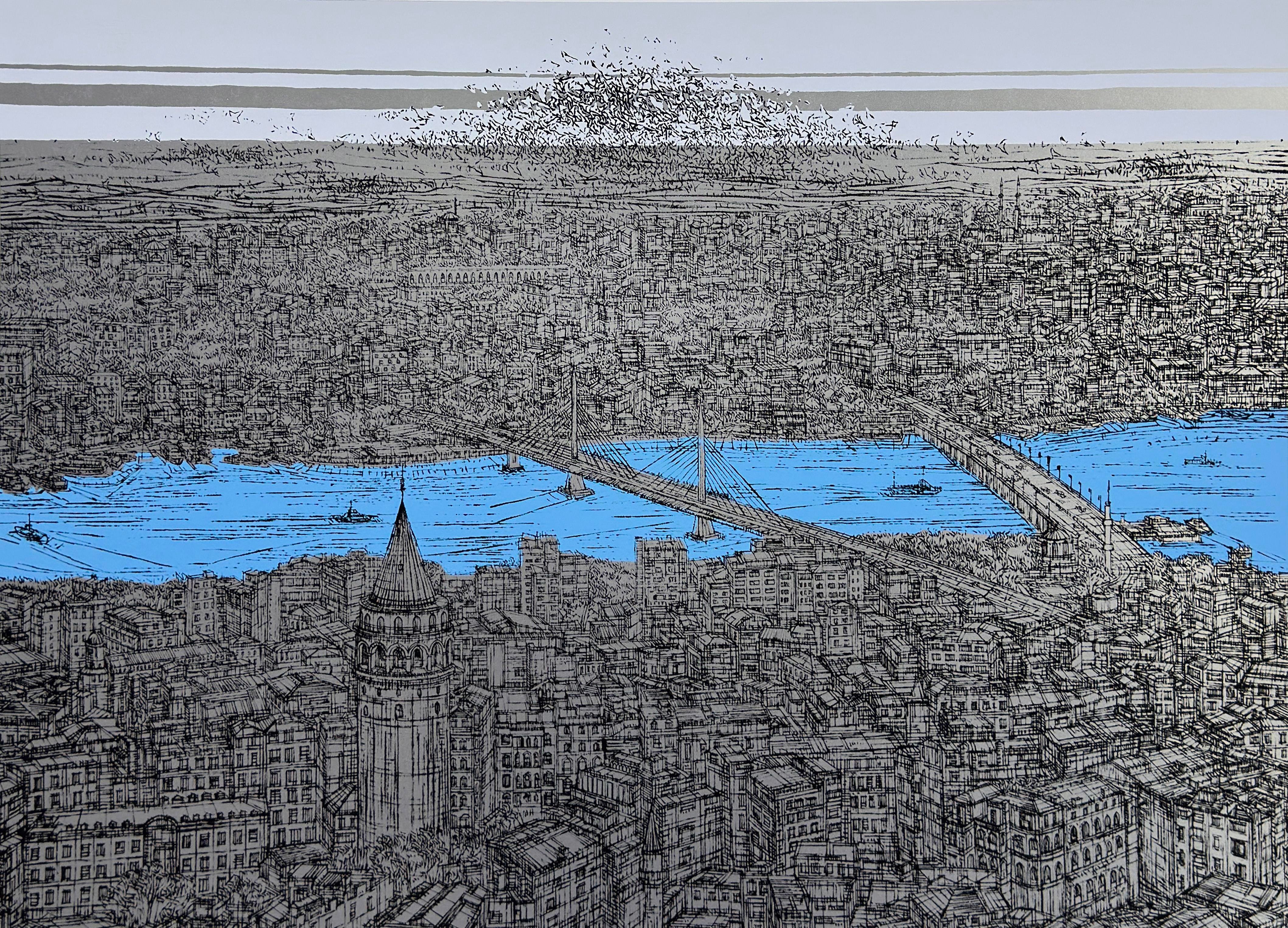  İstanbul Galata ve Haliç ( B ) 5/25 2025 | DEVRİM ERBİL SERİGRAFİ BASKI