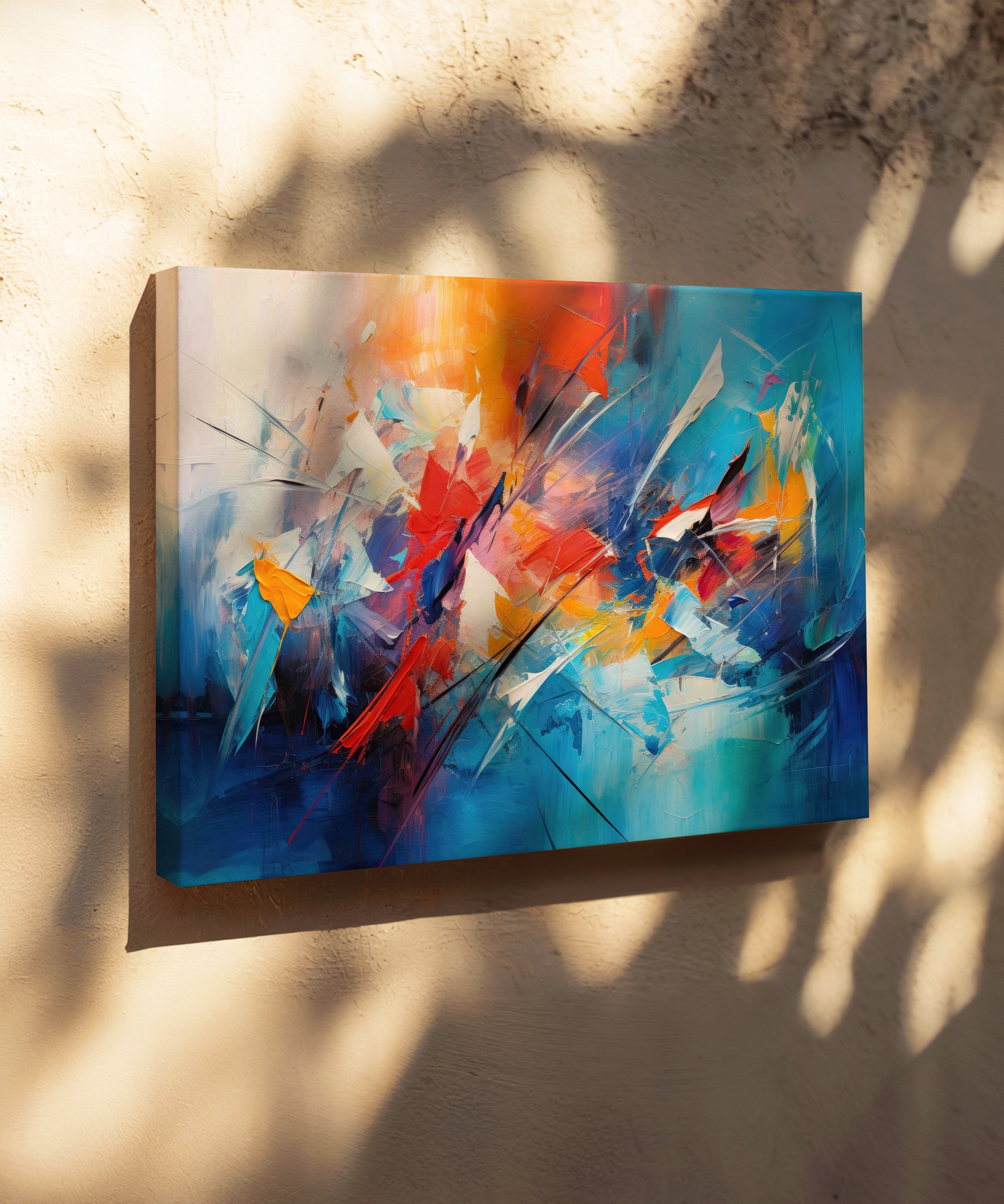 Abstract Linear | Yağlıboya dokulu canvas baskı