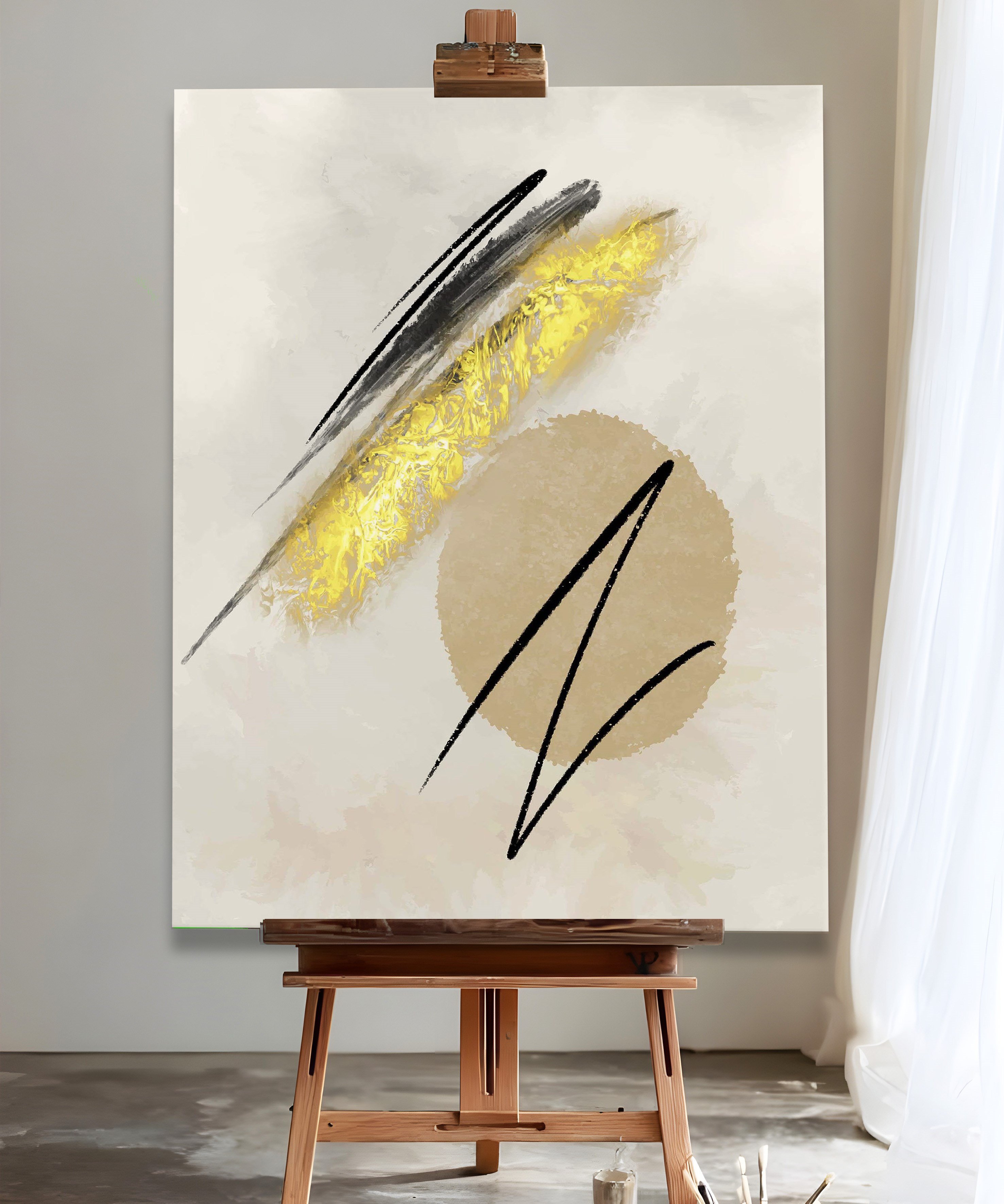 Abstract Mixed | Yağlıboya dokulu canvas baskı