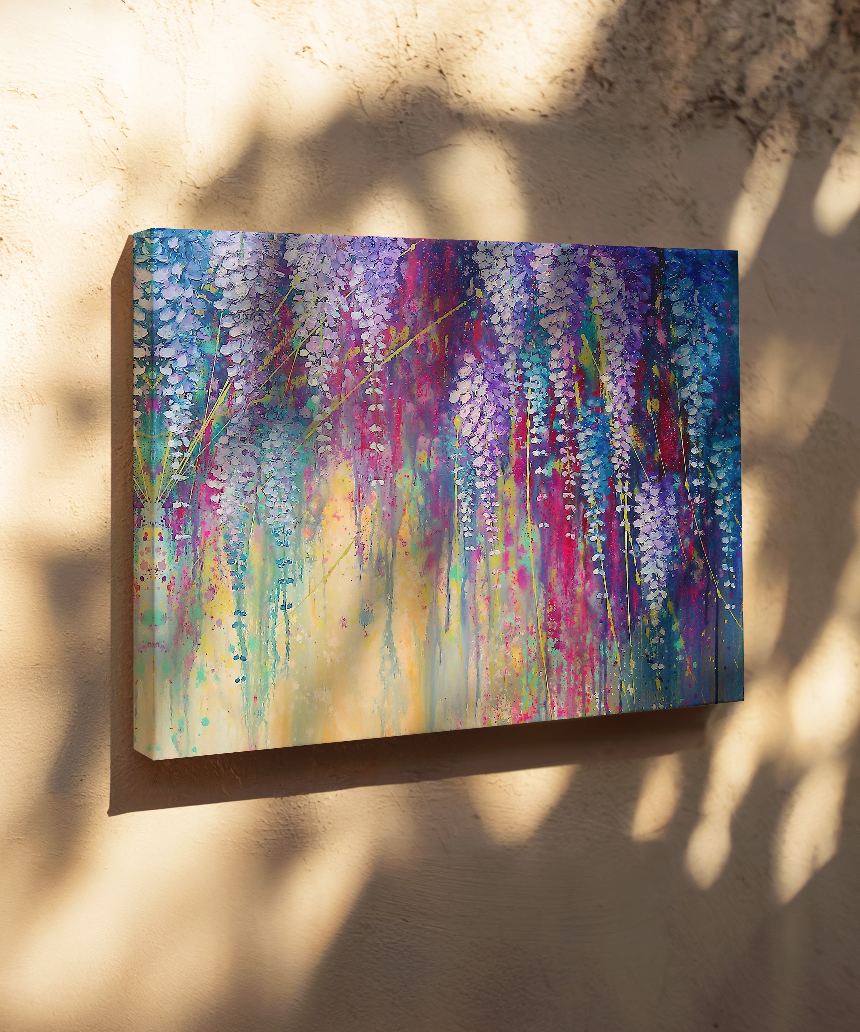 Akasyalar | Yağlıboya dokulu canvas baskı