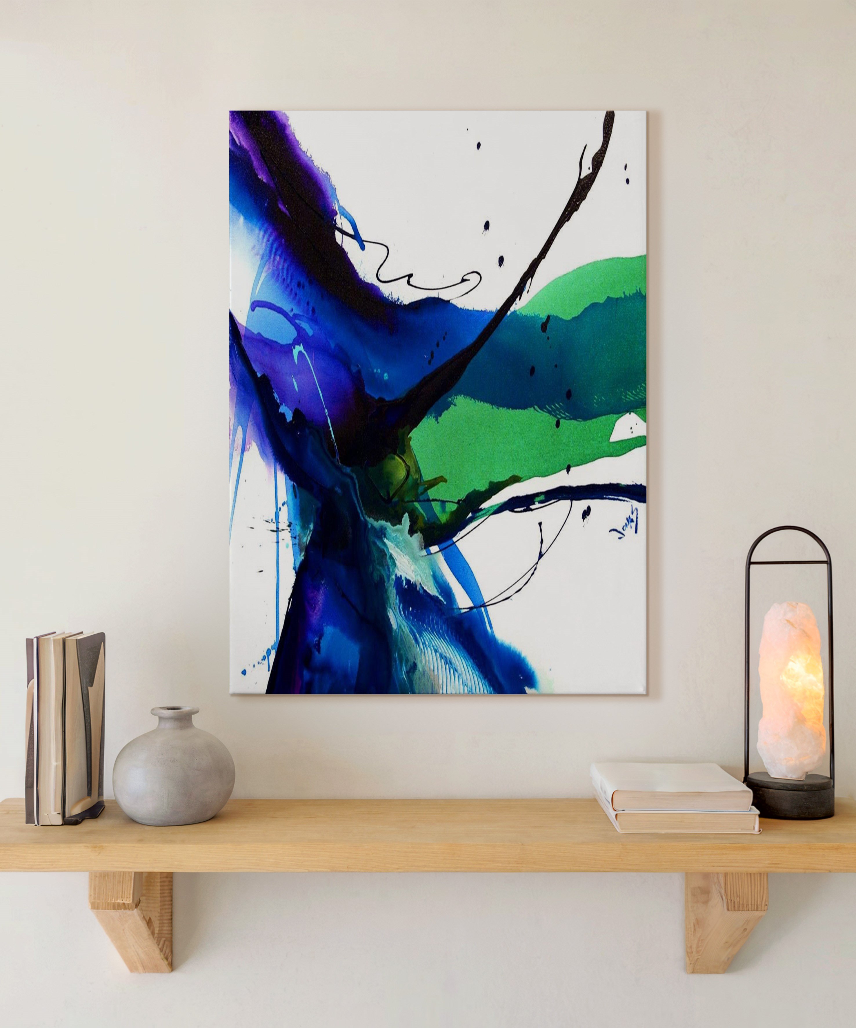 Akışın İzleri | Yağlı Boya Dokulu Canvas Baskı