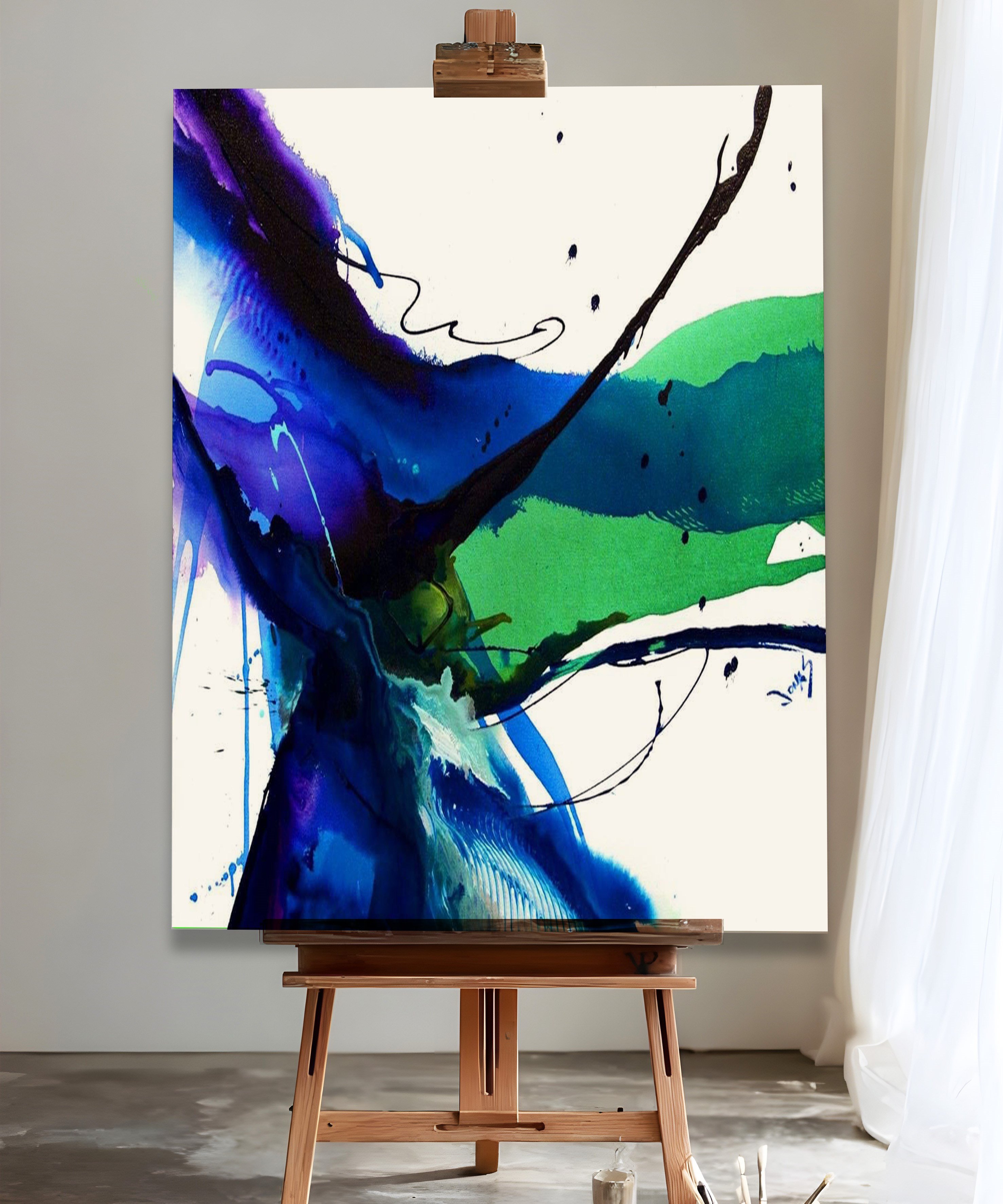 Akışın İzleri | Yağlı Boya Dokulu Canvas Baskı