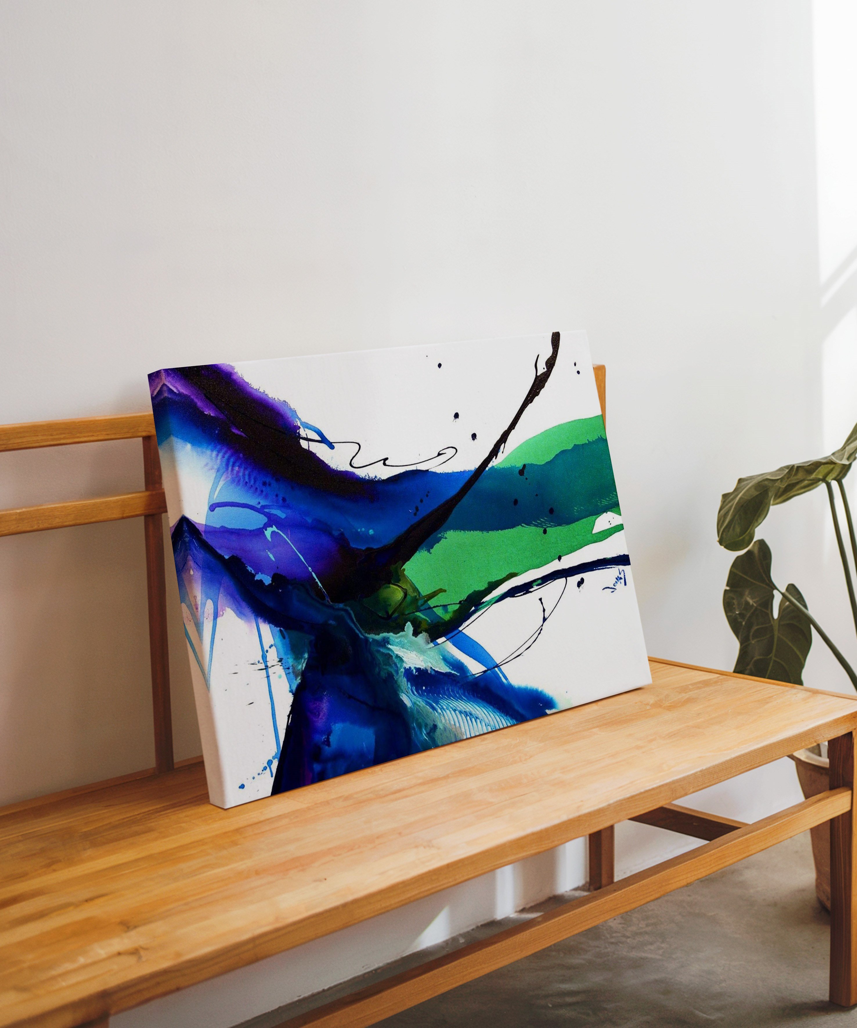Akışın İzleri | Yağlı Boya Dokulu Canvas Baskı