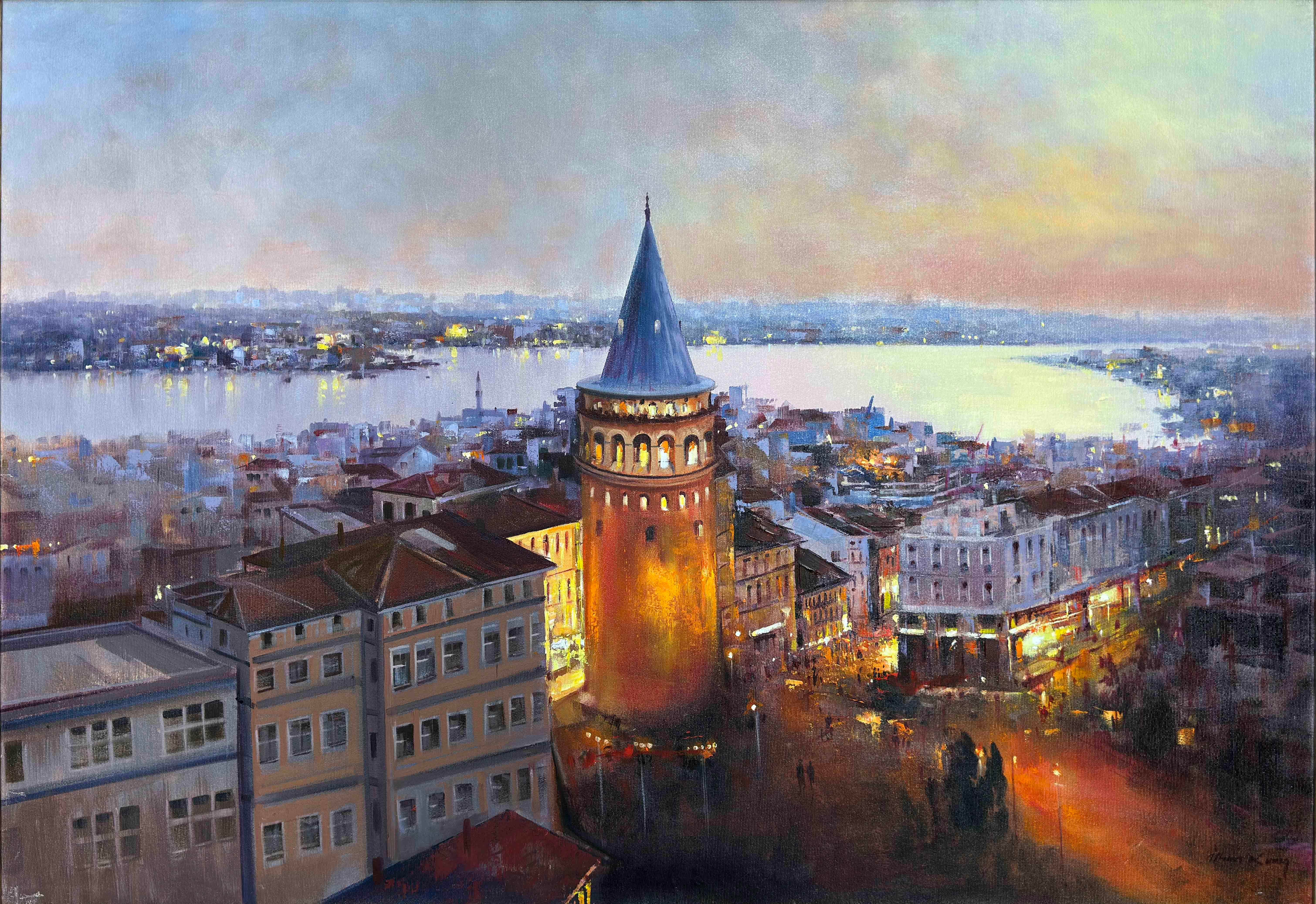 Akşam vakti Galata'da | Yağlı Boya Tablo