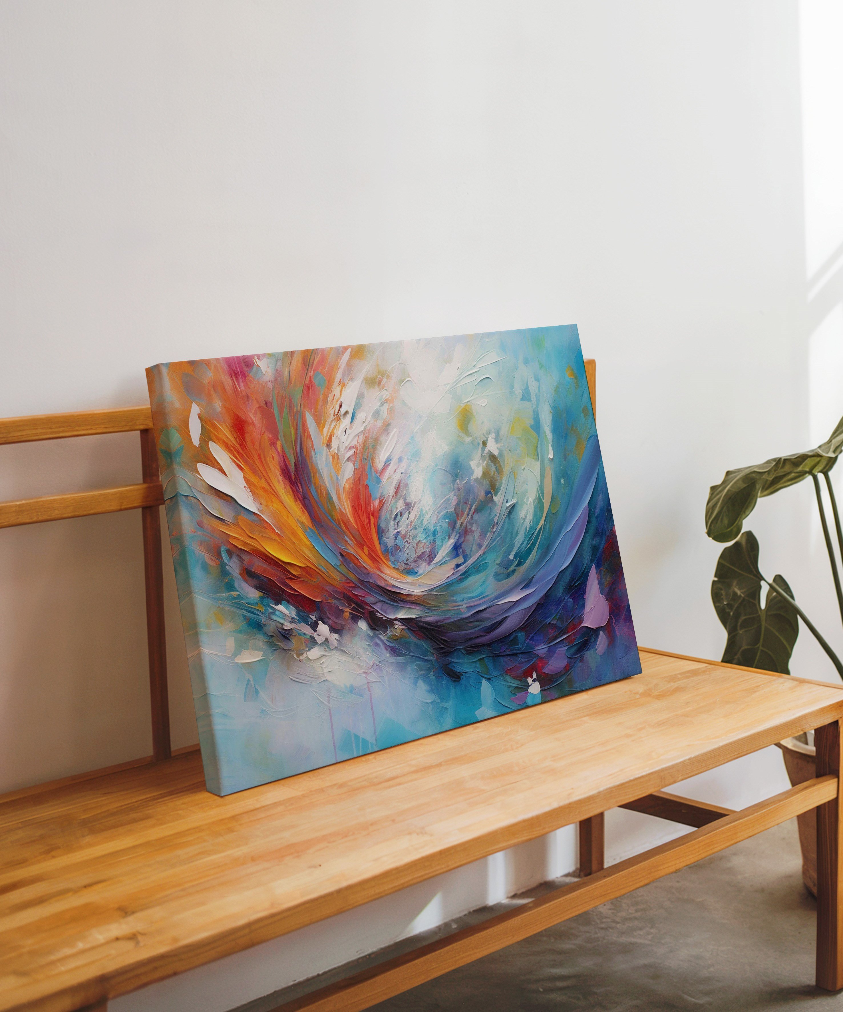 Alevin Kanadı | Yağlı Boya Dokulu Canvas Baskı