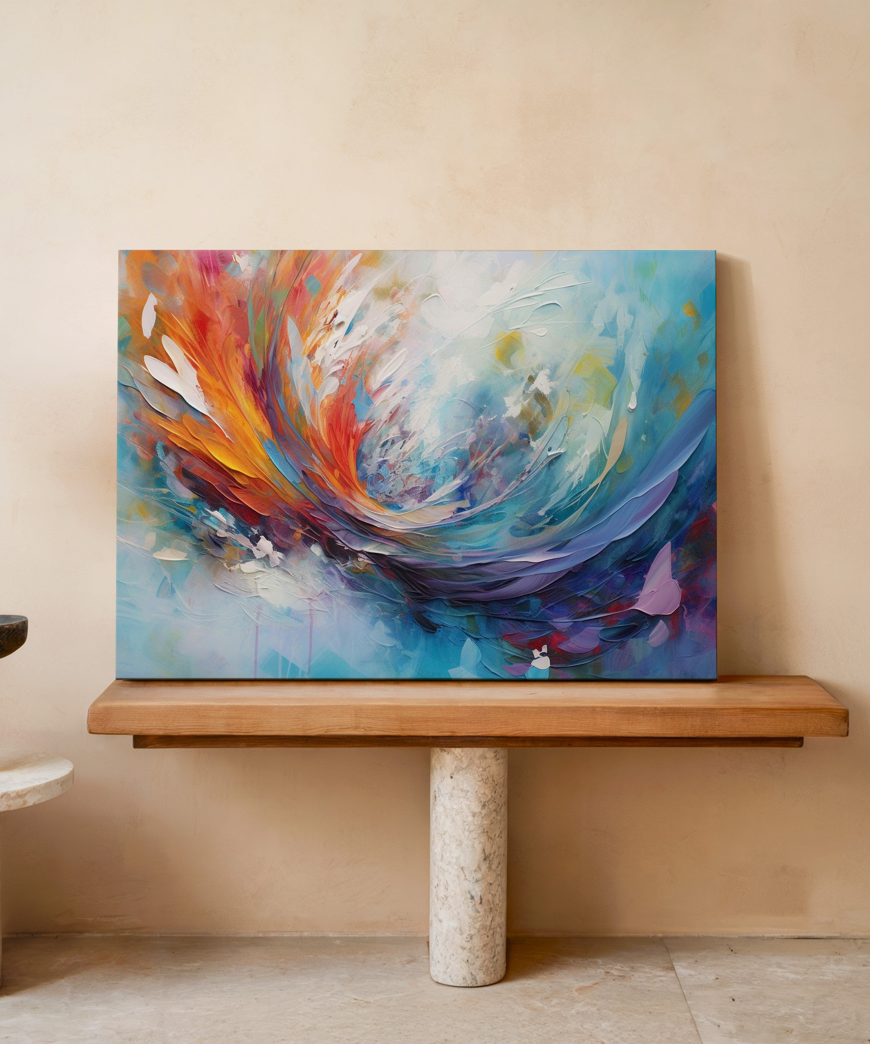 Alevin Kanadı | Yağlı Boya Dokulu Canvas Baskı
