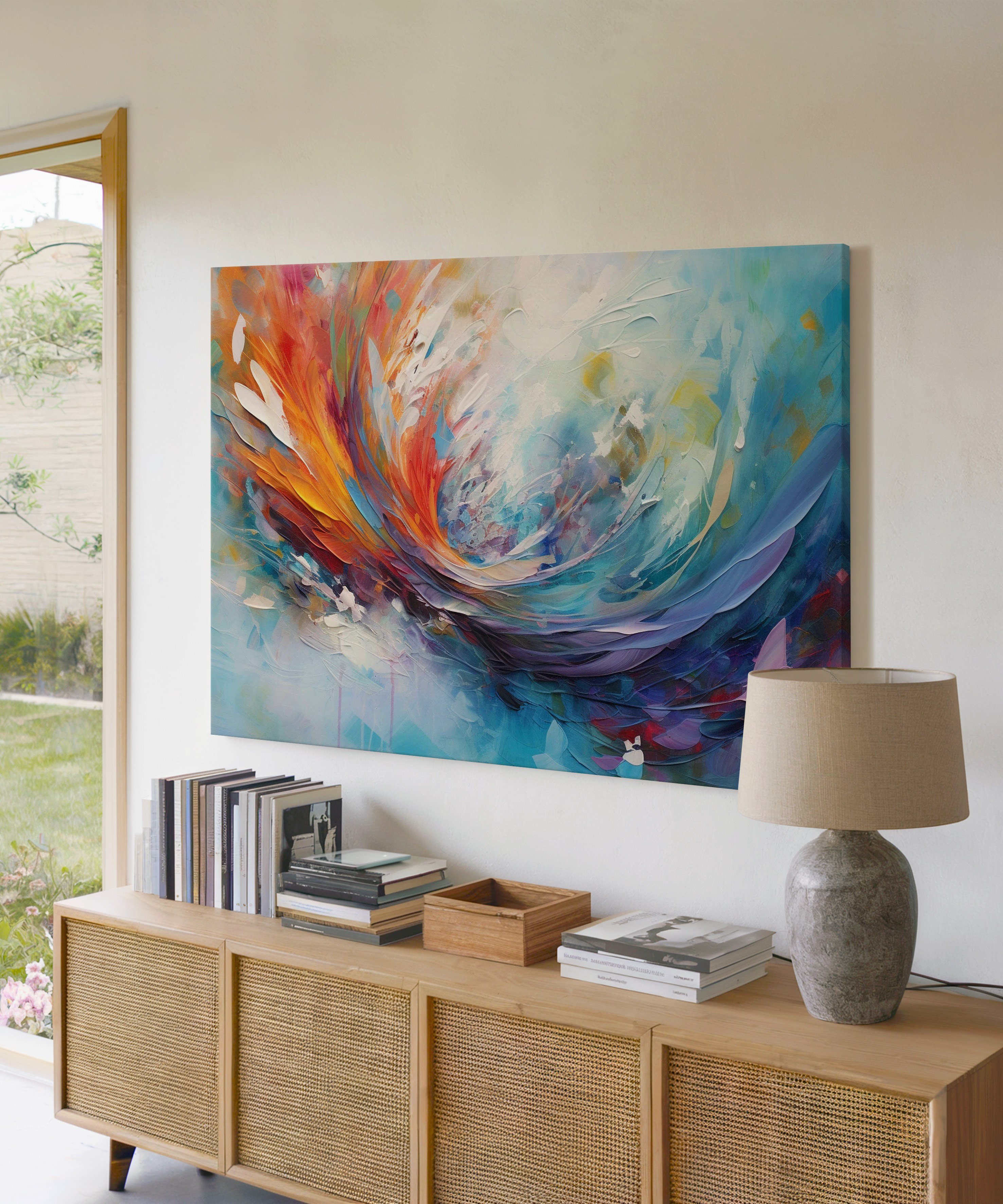 Alevin Kanadı | Yağlı Boya Dokulu Canvas Baskı
