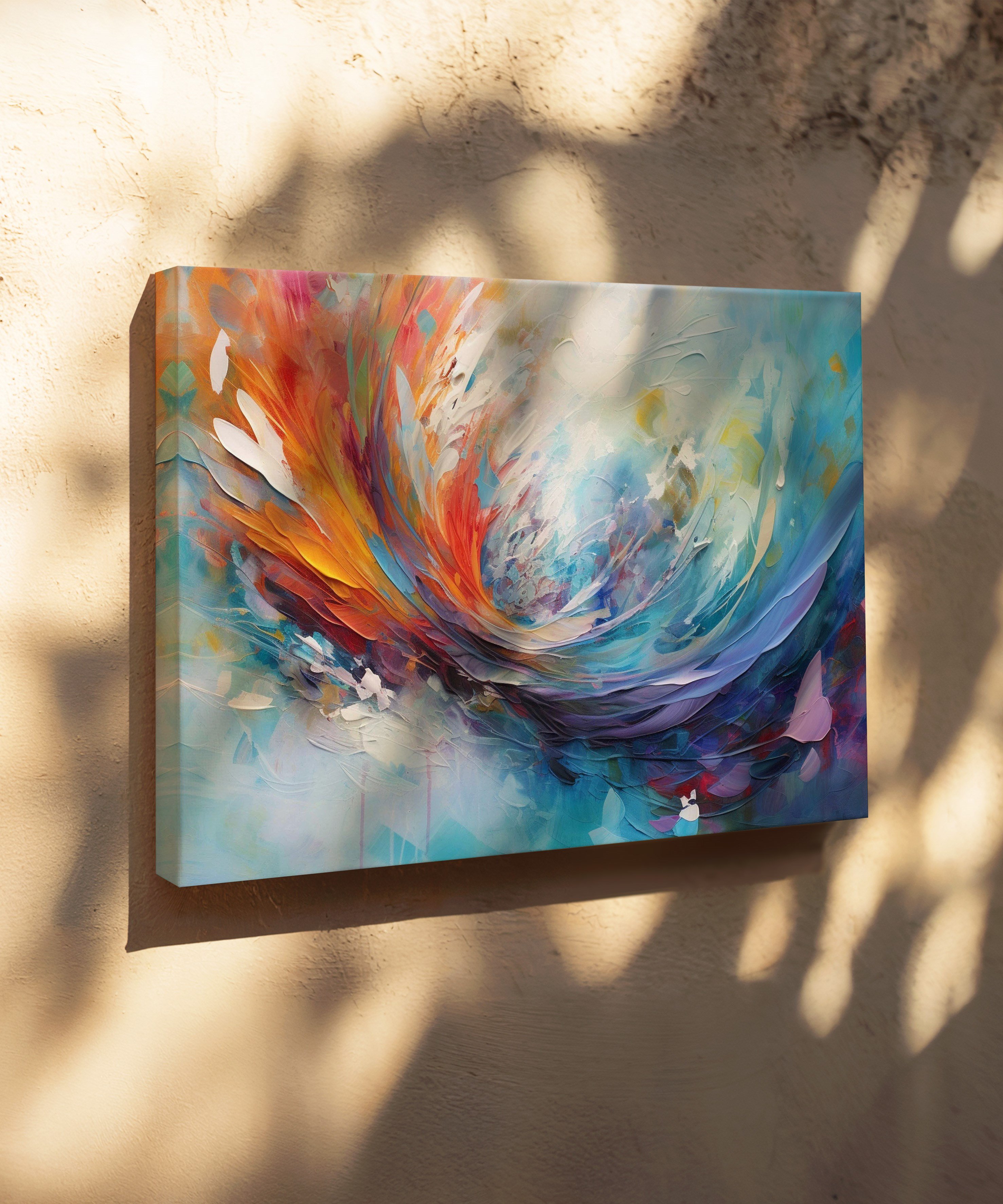 Alevin Kanadı | Yağlı Boya Dokulu Canvas Baskı