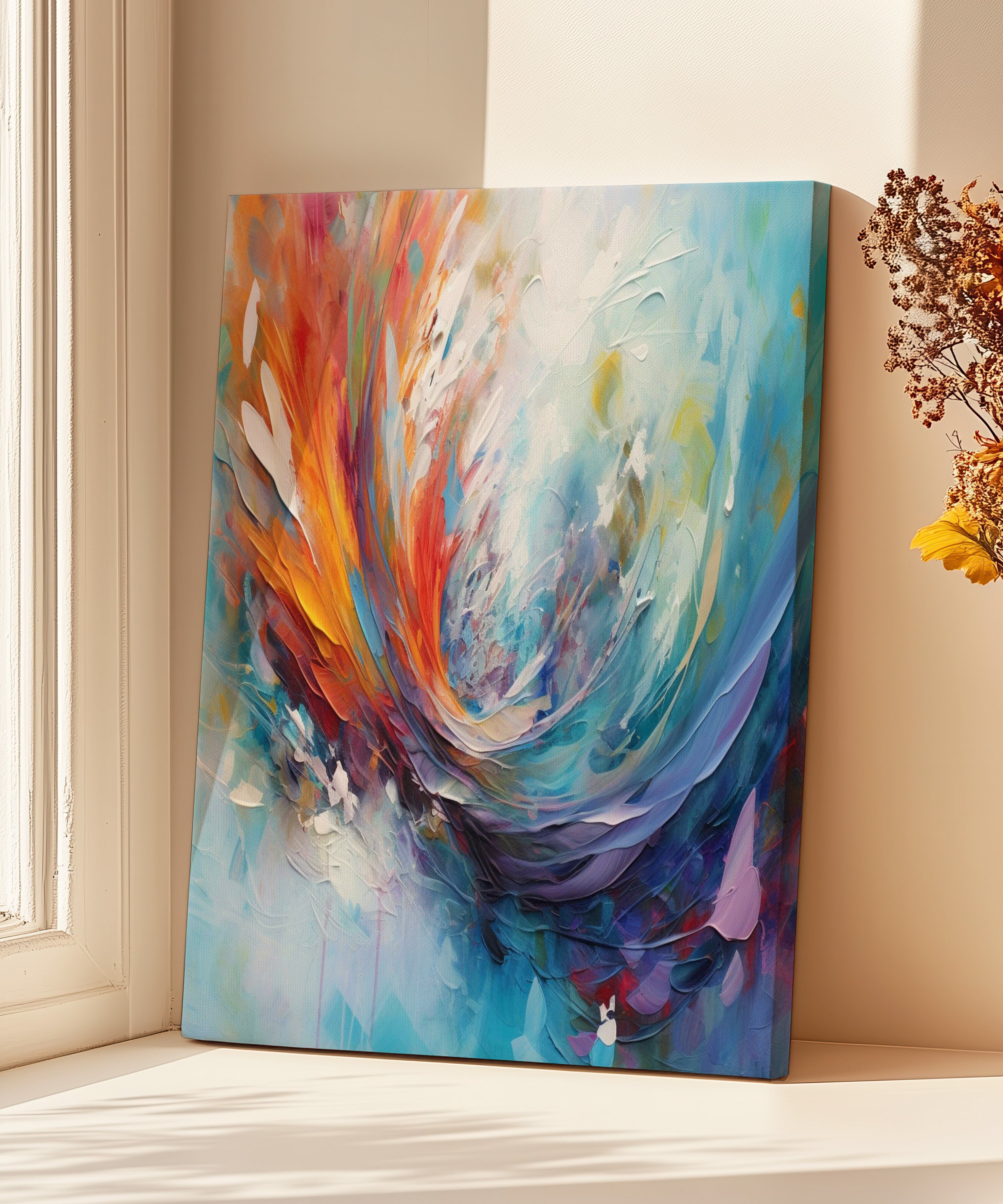 Alevin Kanadı | Yağlı Boya Dokulu Canvas Baskı