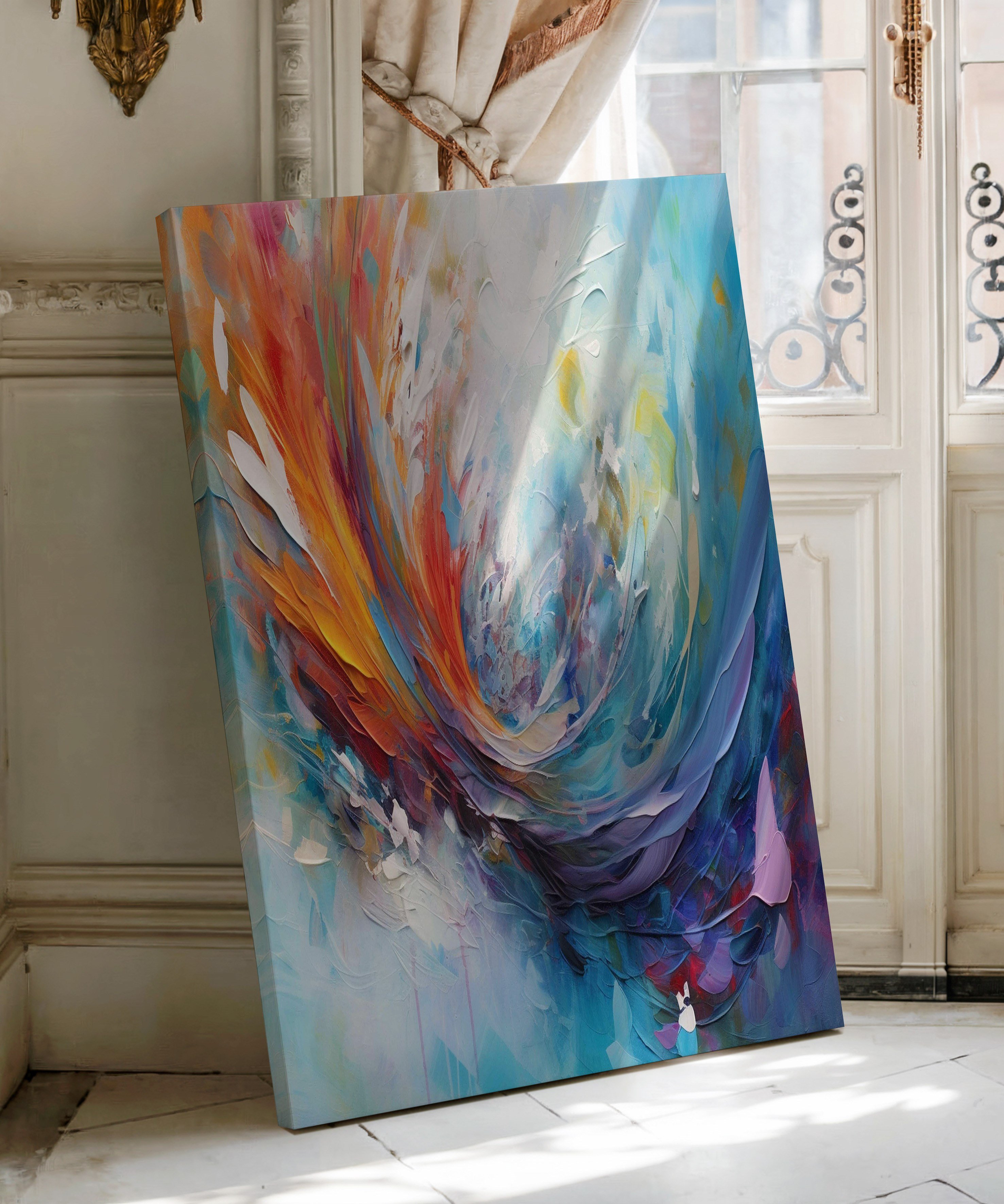 Alevin Kanadı | Yağlı Boya Dokulu Canvas Baskı