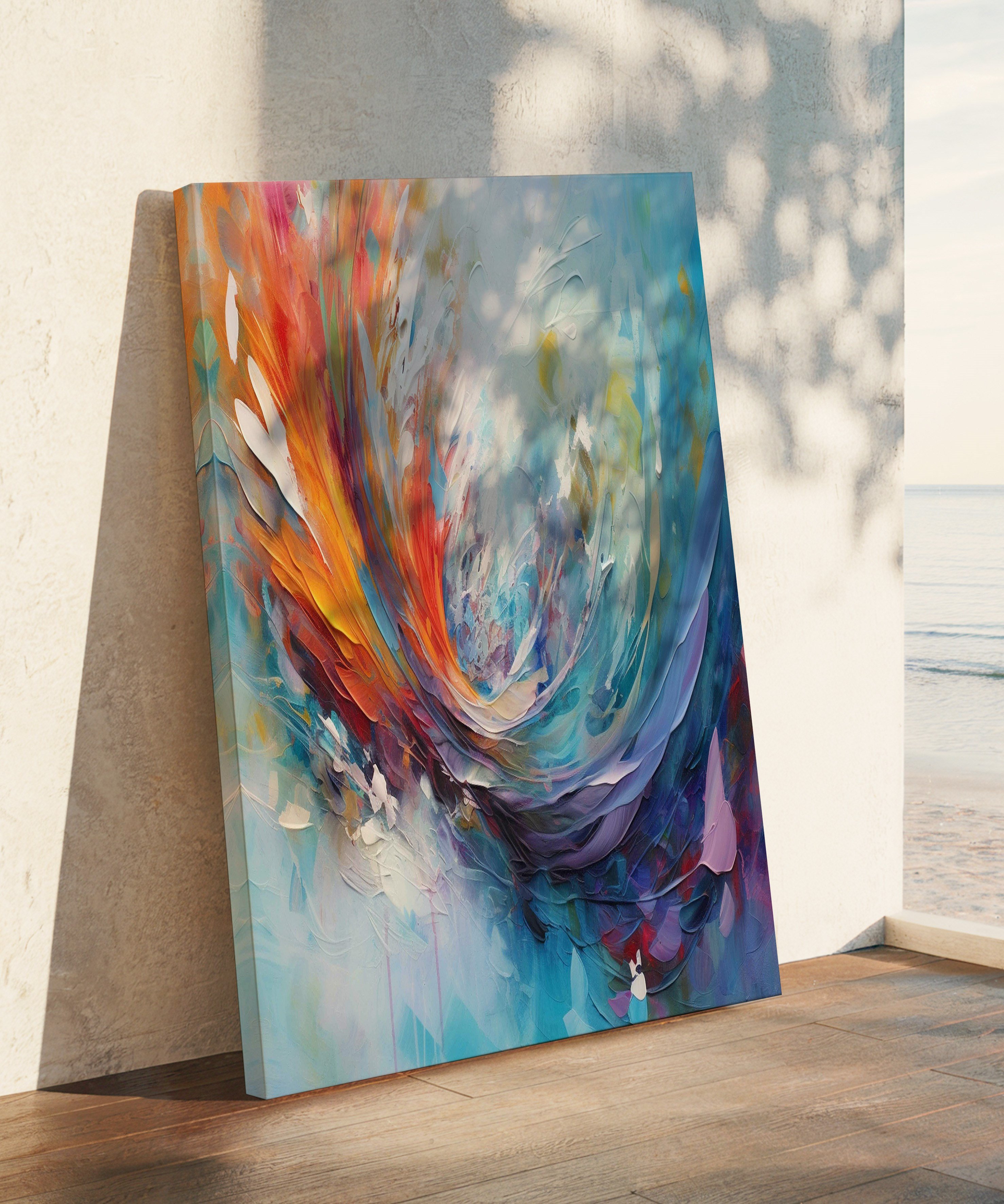 Alevin Kanadı | Yağlı Boya Dokulu Canvas Baskı