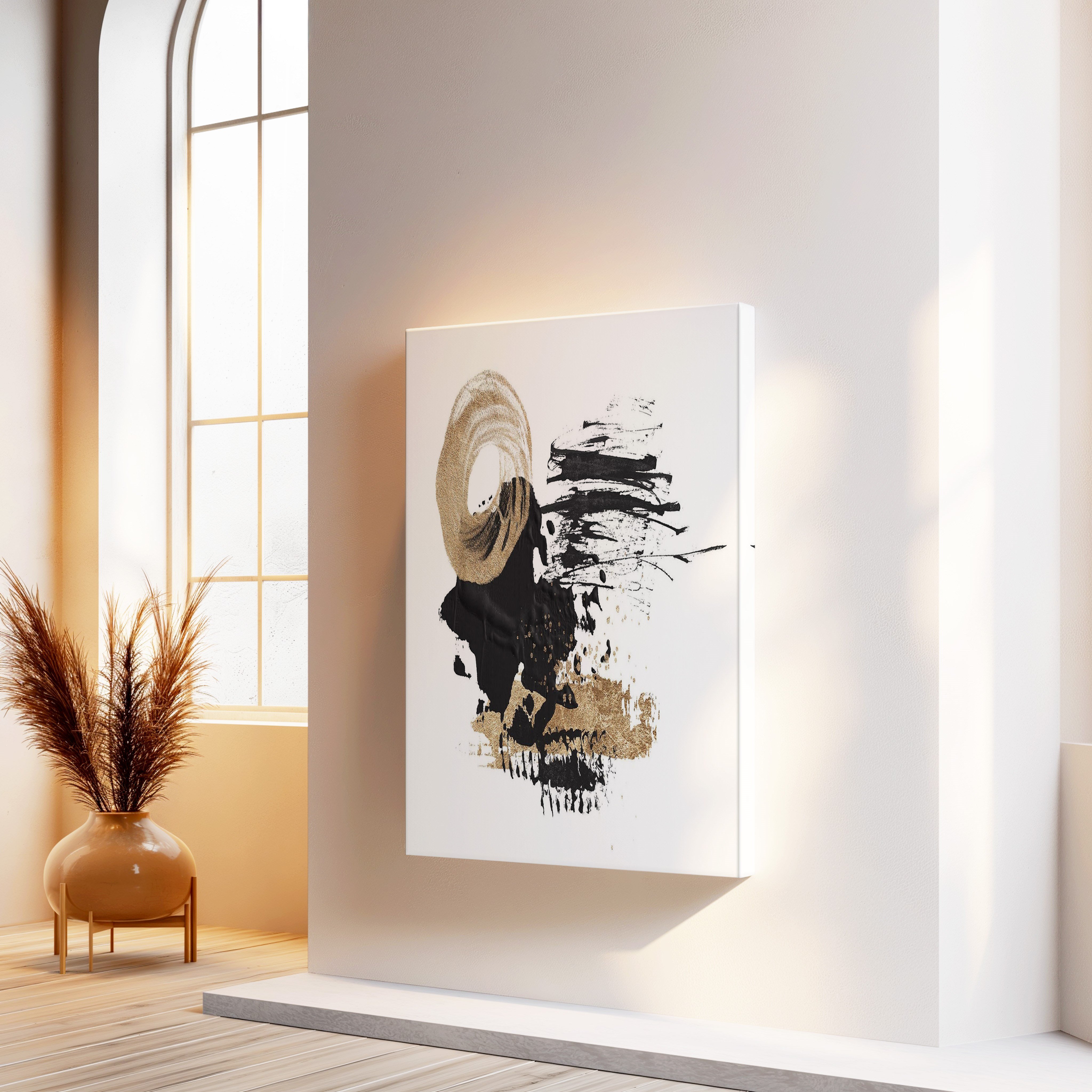 Altın Denge | Yağlı Boya Dokulu Canvas Baskı
