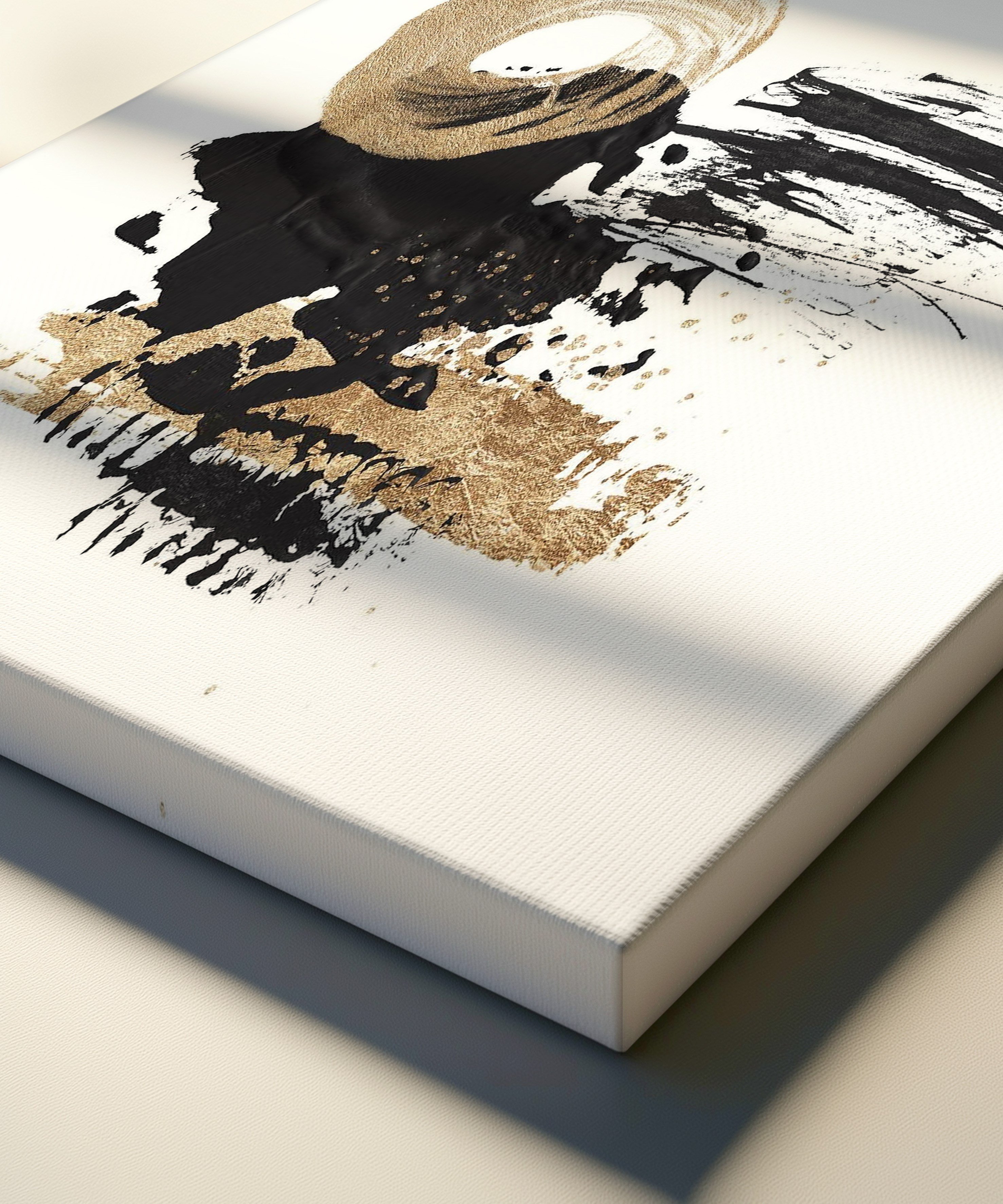 Altın Denge | Yağlı Boya Dokulu Canvas Baskı