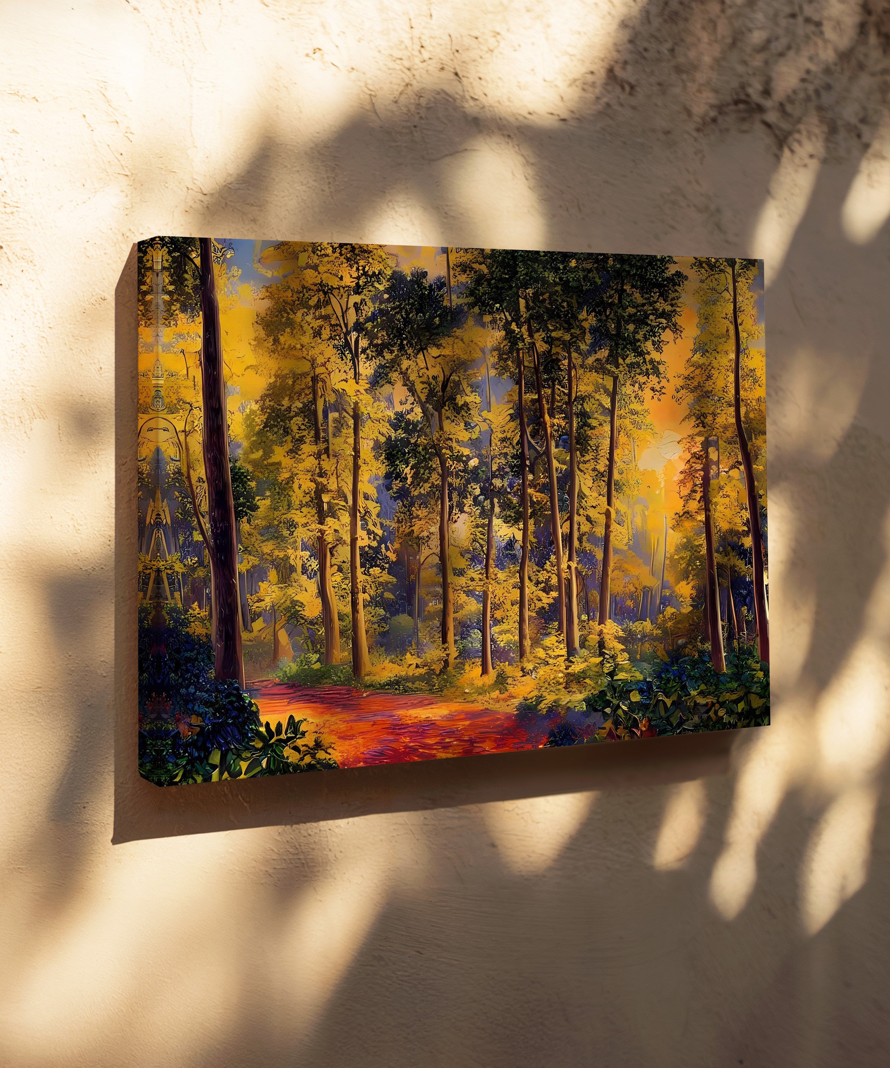 Altın Patika | Yağlı Boya Dokulu Canvas Baskı