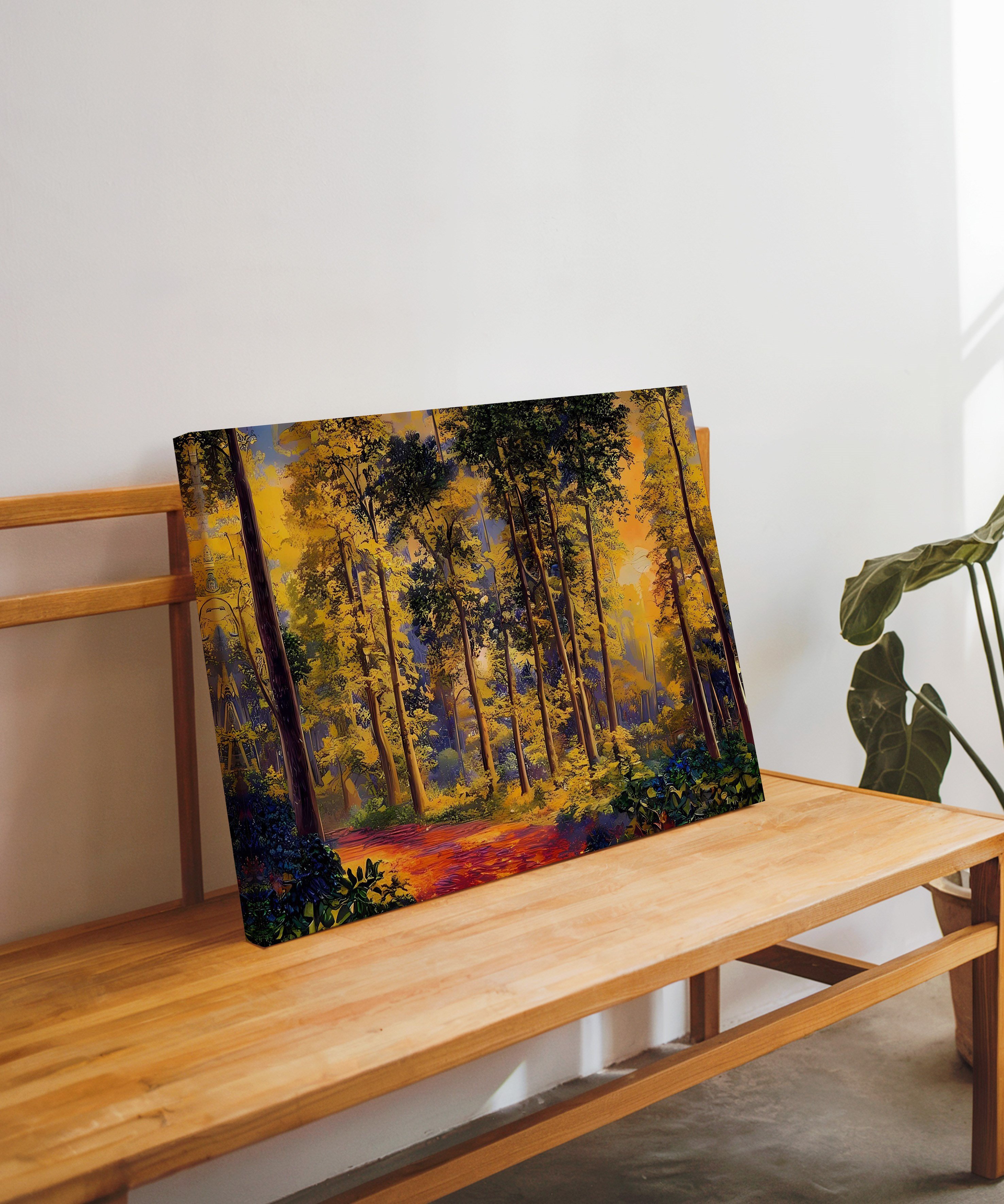 Altın Patika | Yağlı Boya Dokulu Canvas Baskı