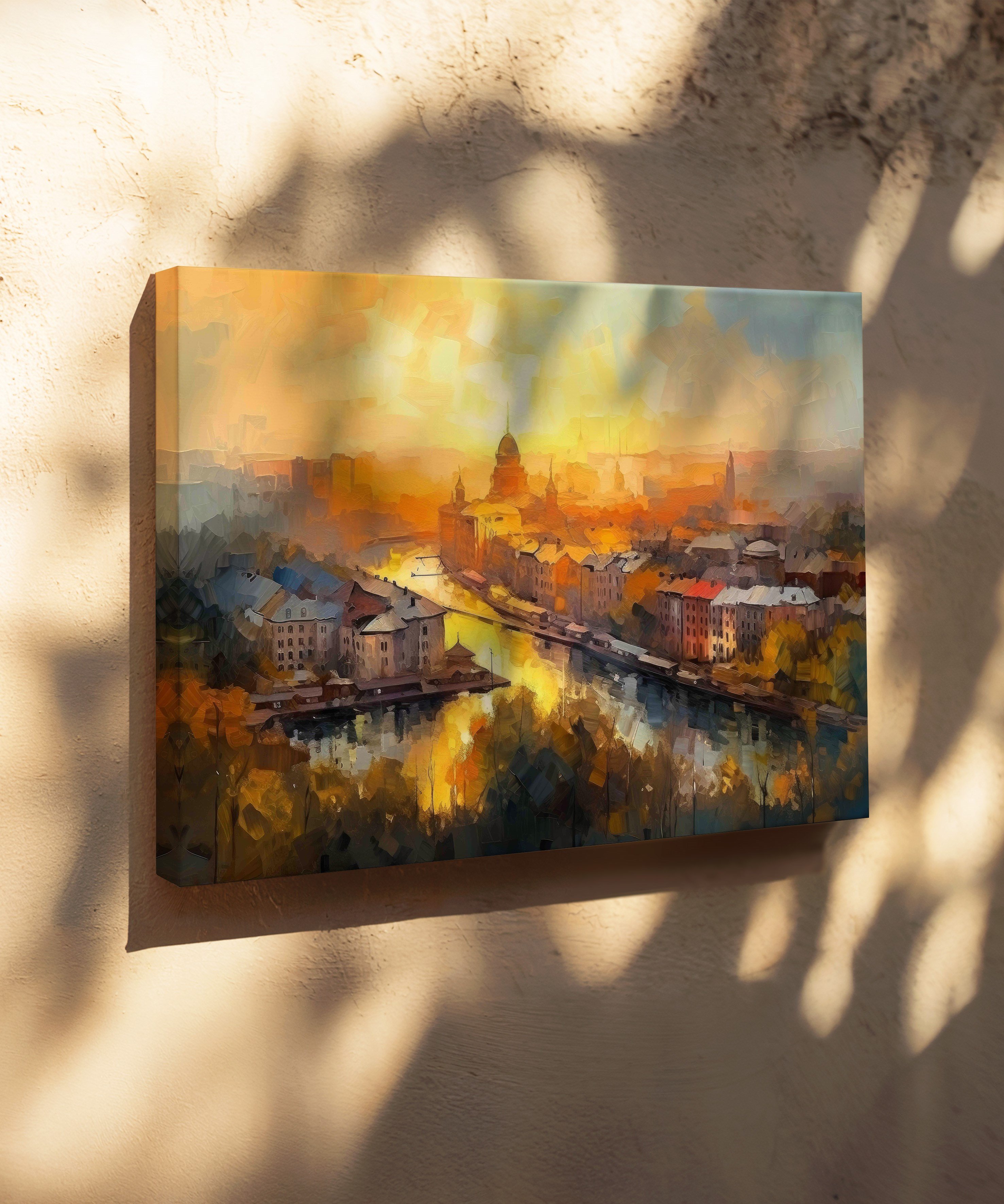 Altın Saatte İstanbul | Yağlı Boya Dokulu Canvas Baskı