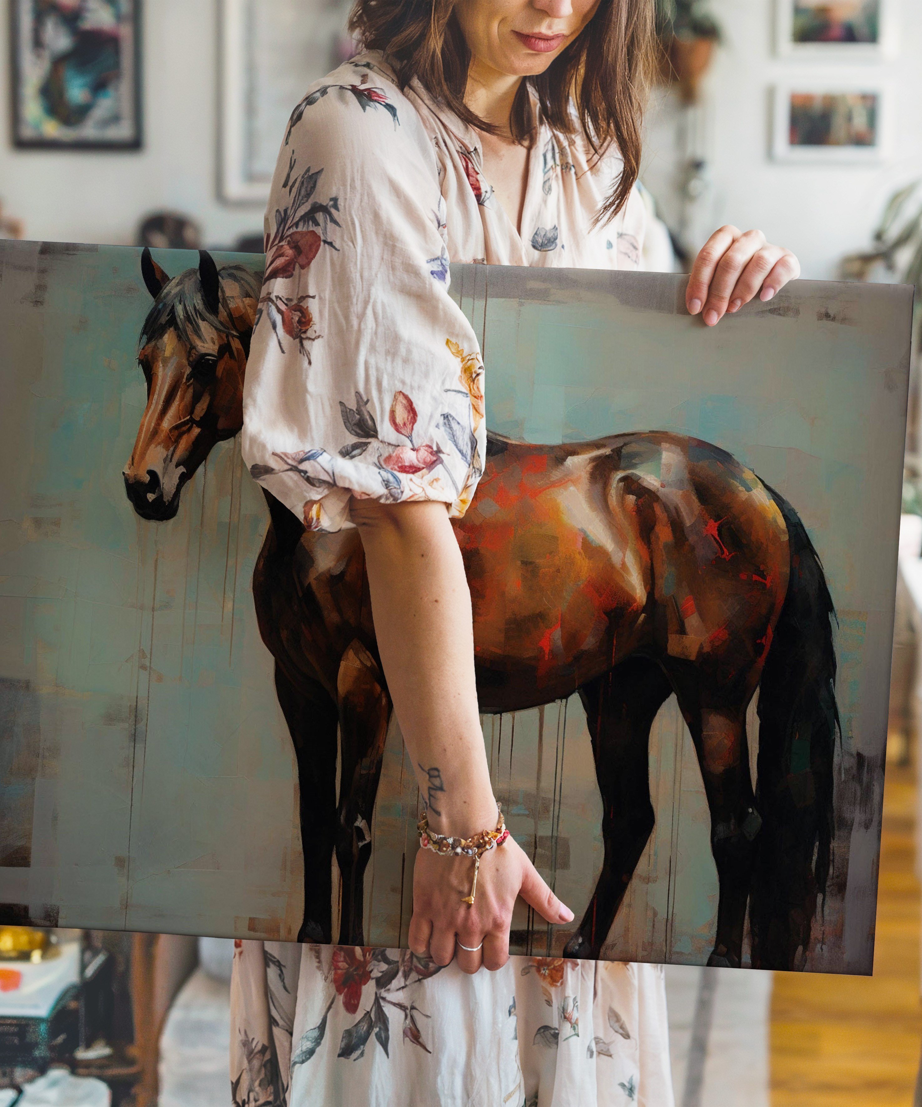 Asil Duruş | Yağlı Boya Dokulu Canvas Baskı