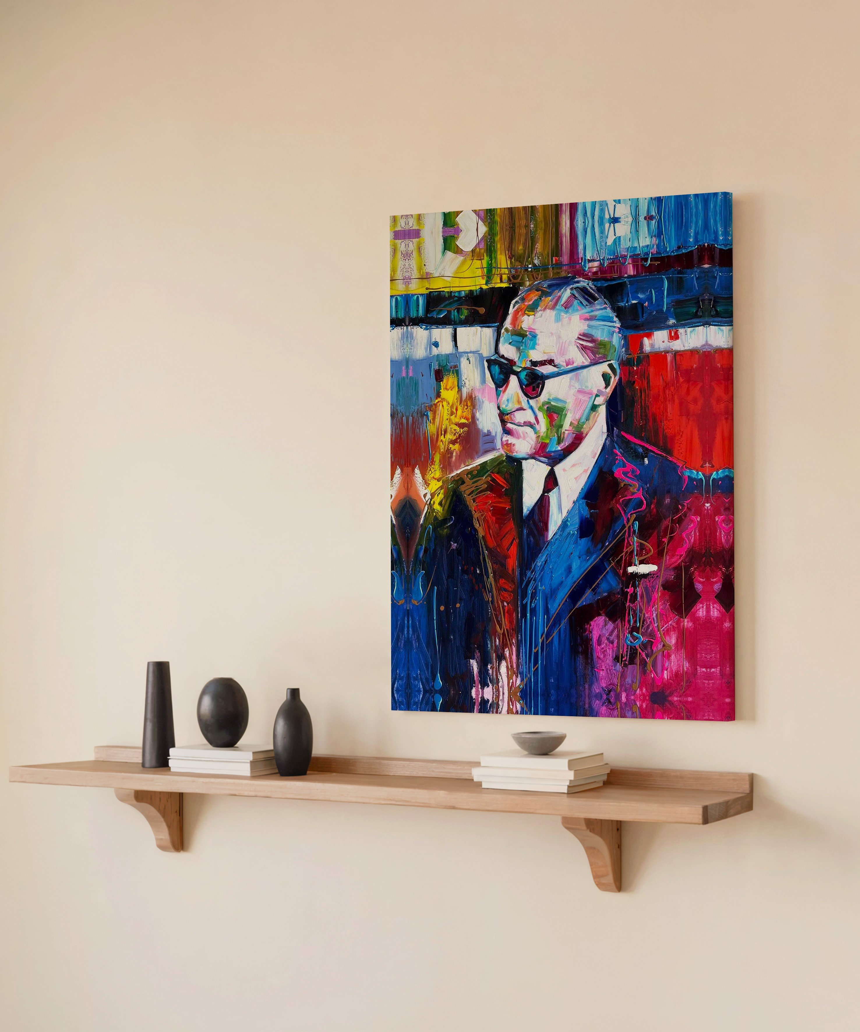Atatürk Portresi | Yağlı Boya Dokulu Canvas Baskı