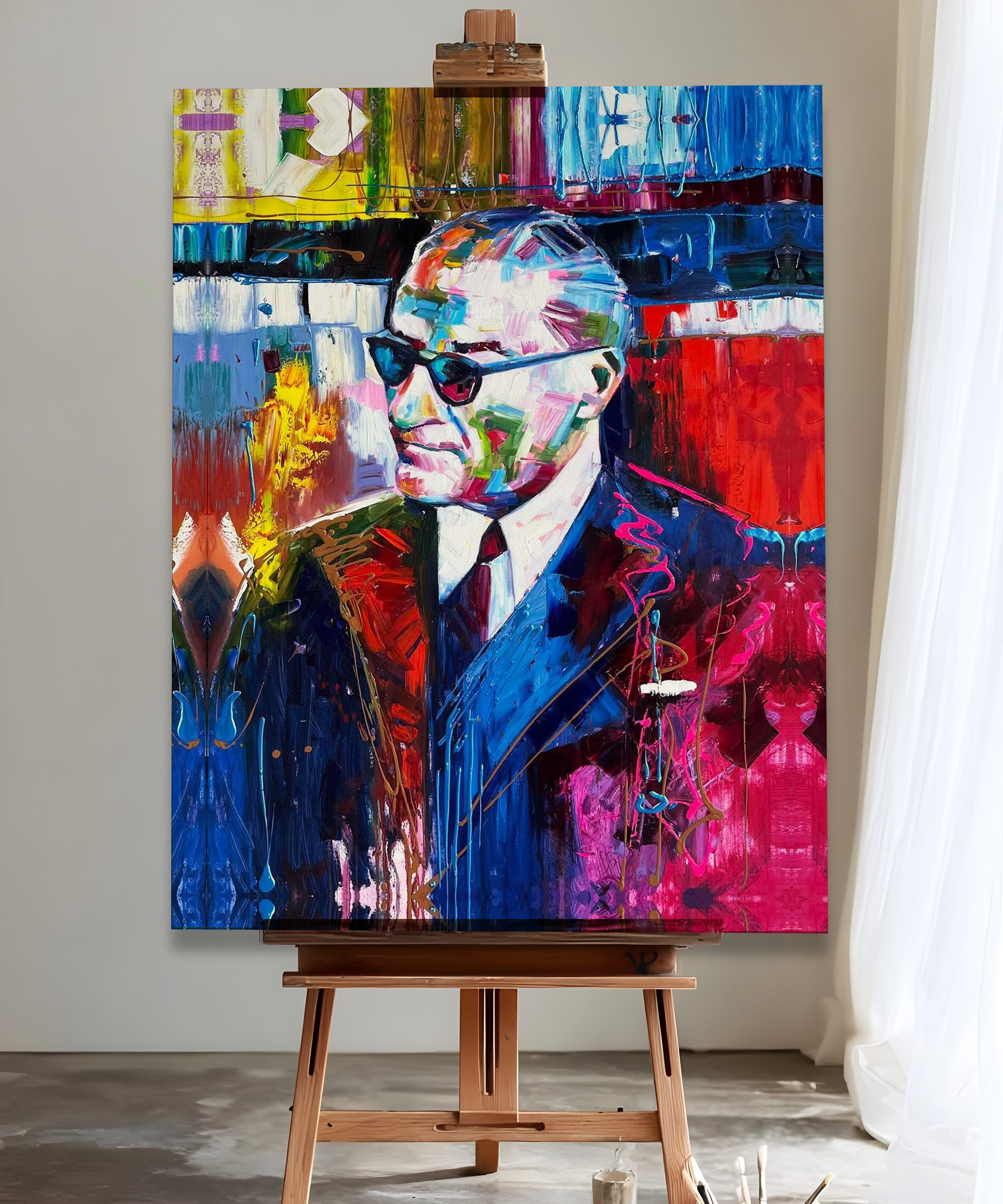 Atatürk Portresi | Yağlı Boya Dokulu Canvas Baskı