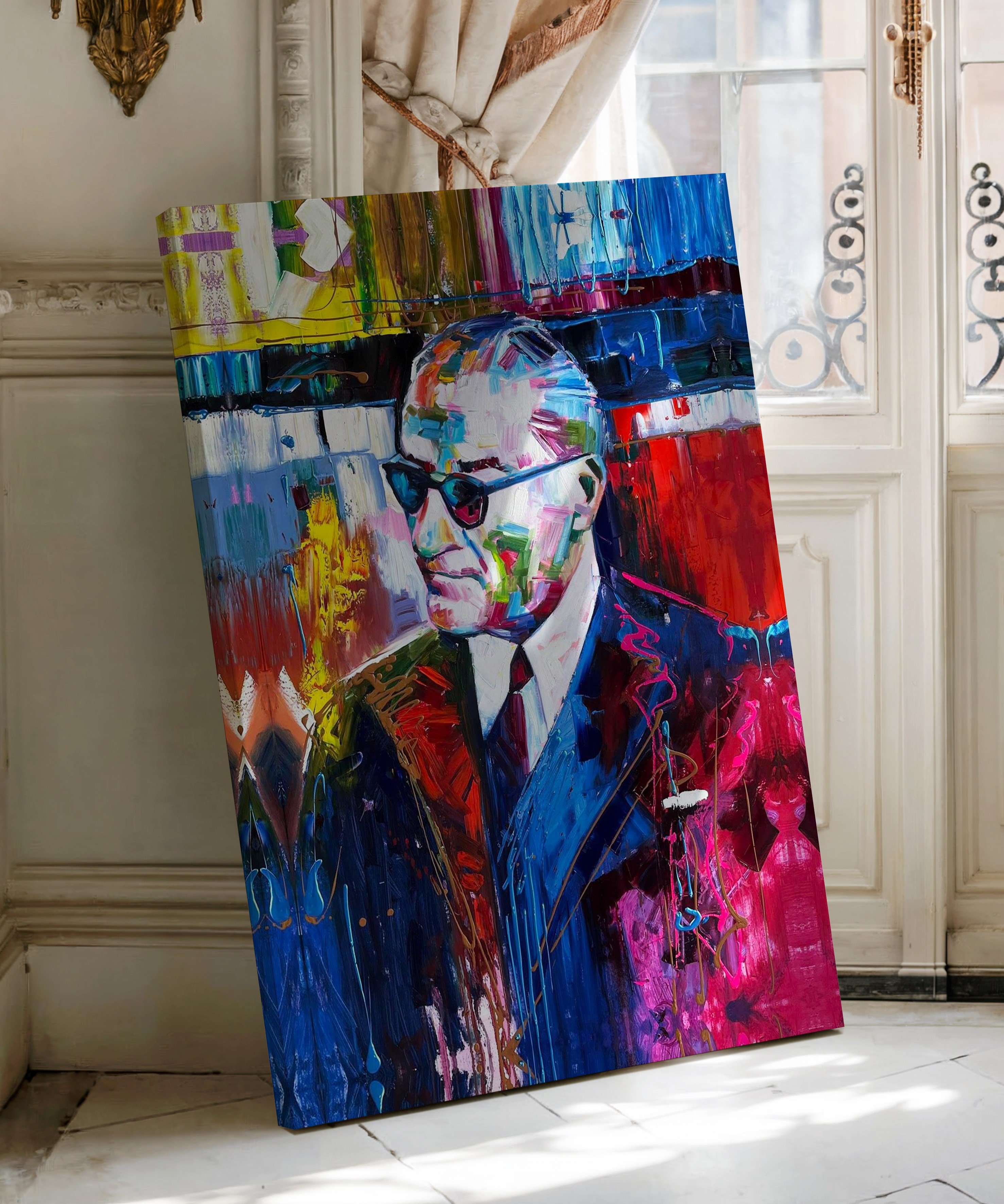 Atatürk Portresi | Yağlı Boya Dokulu Canvas Baskı