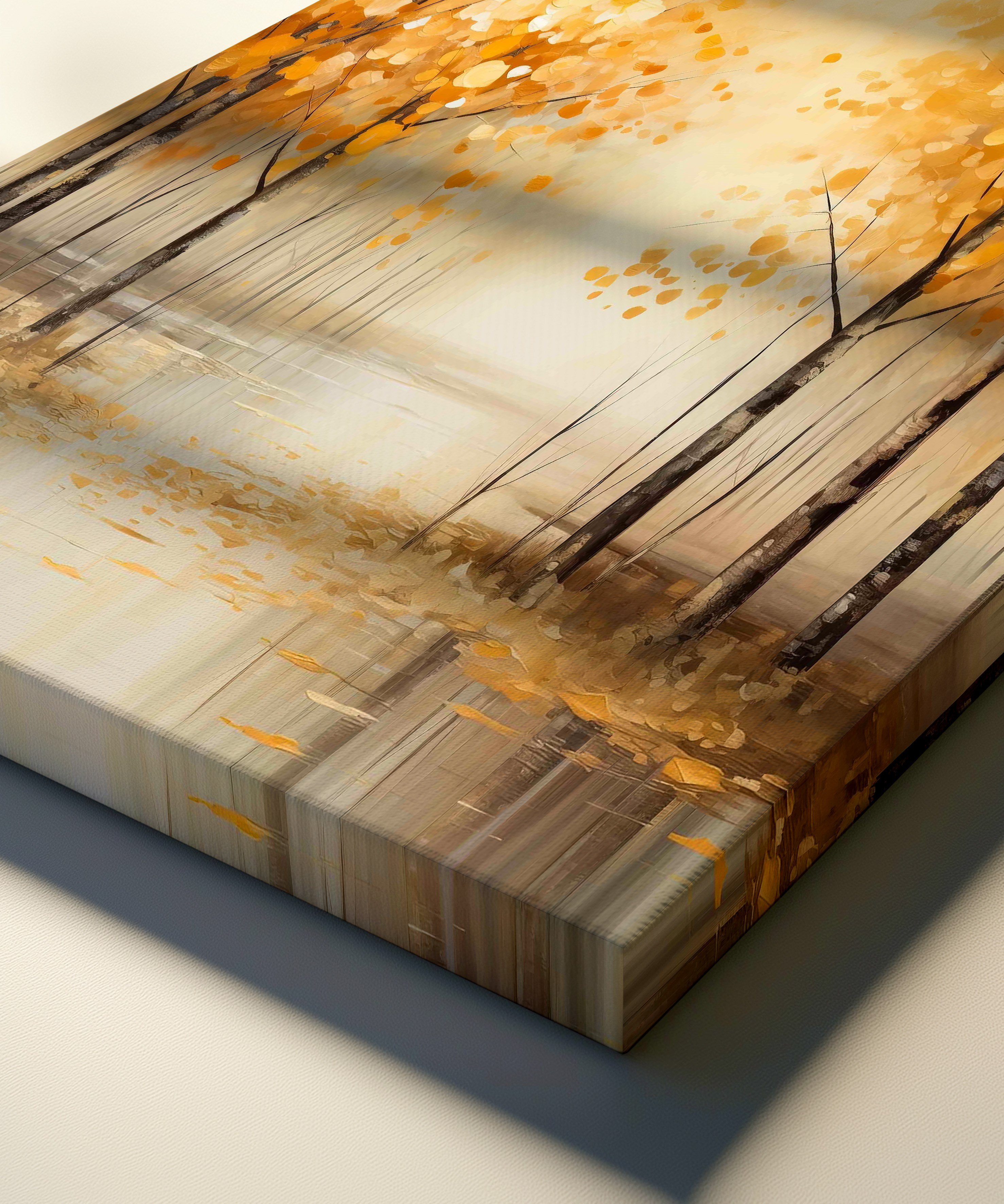 Autumn Trees | Yağlıboya dokulu canvas baskı