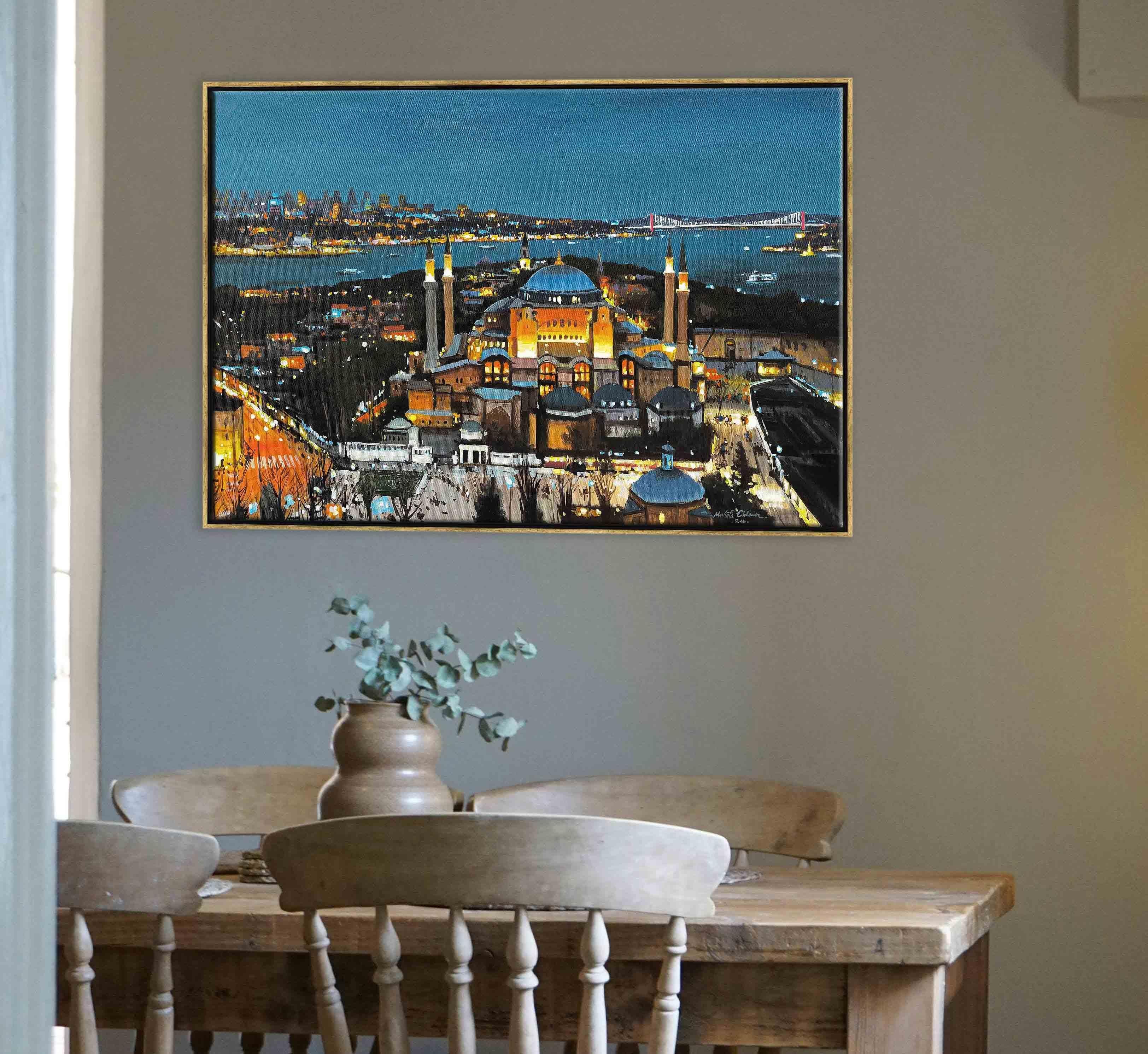 Ayasofya'da Akşam | Yağlı Boya Tablo