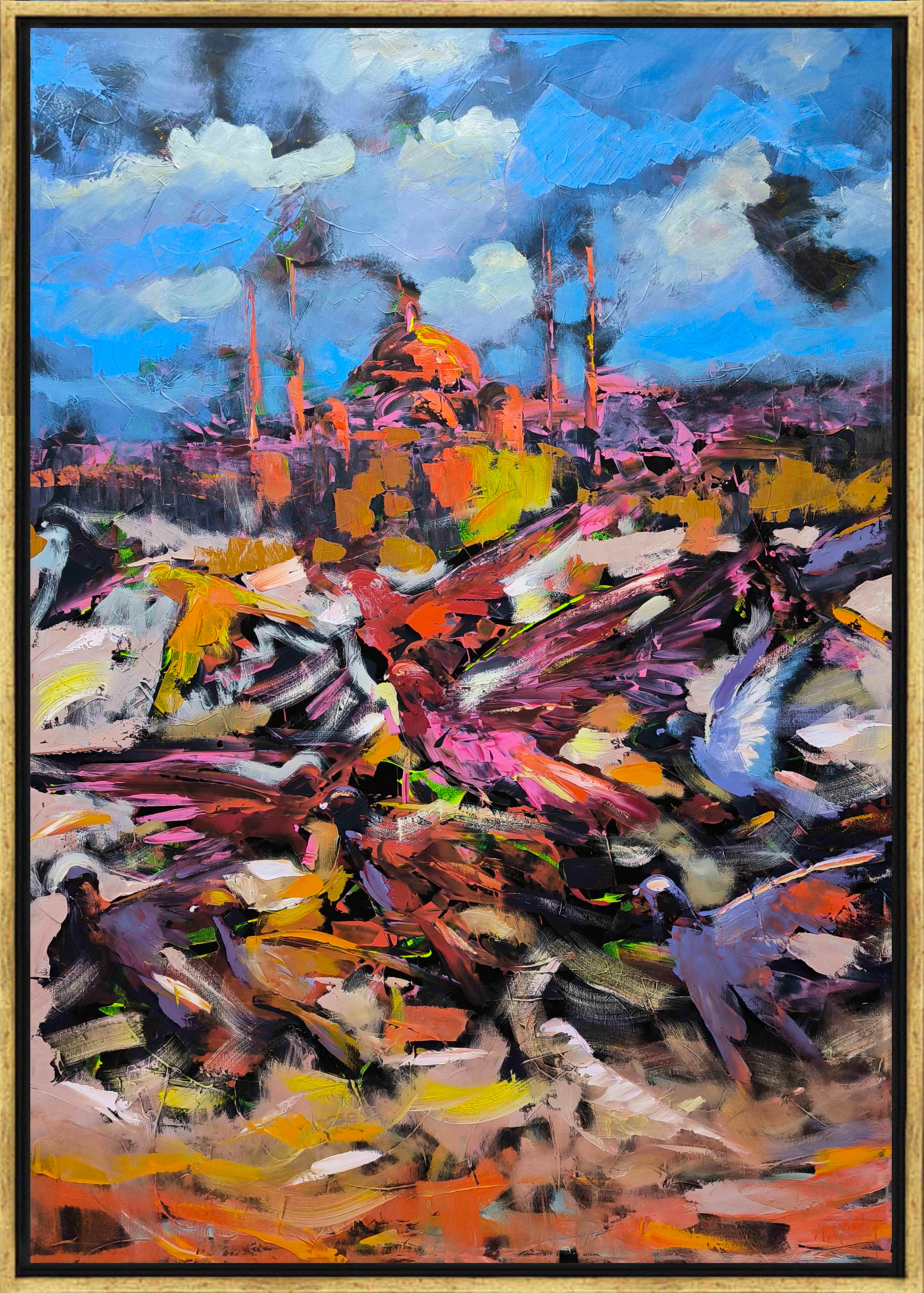 Ayasofyanın kuşları  | Yağlı Boya Tablo