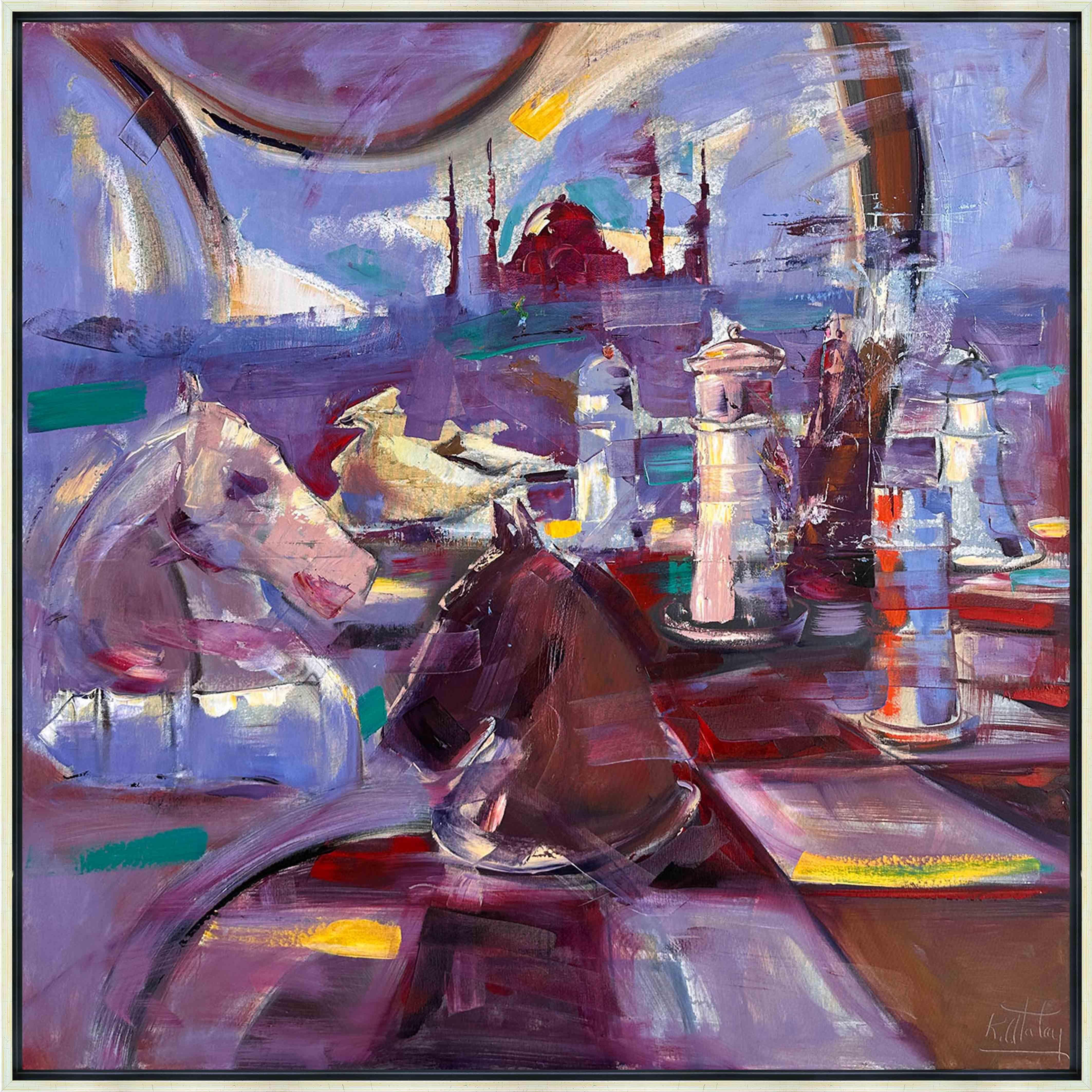 Ayasofyaya Karşı Satranç | Yağlı Boya Tablo 