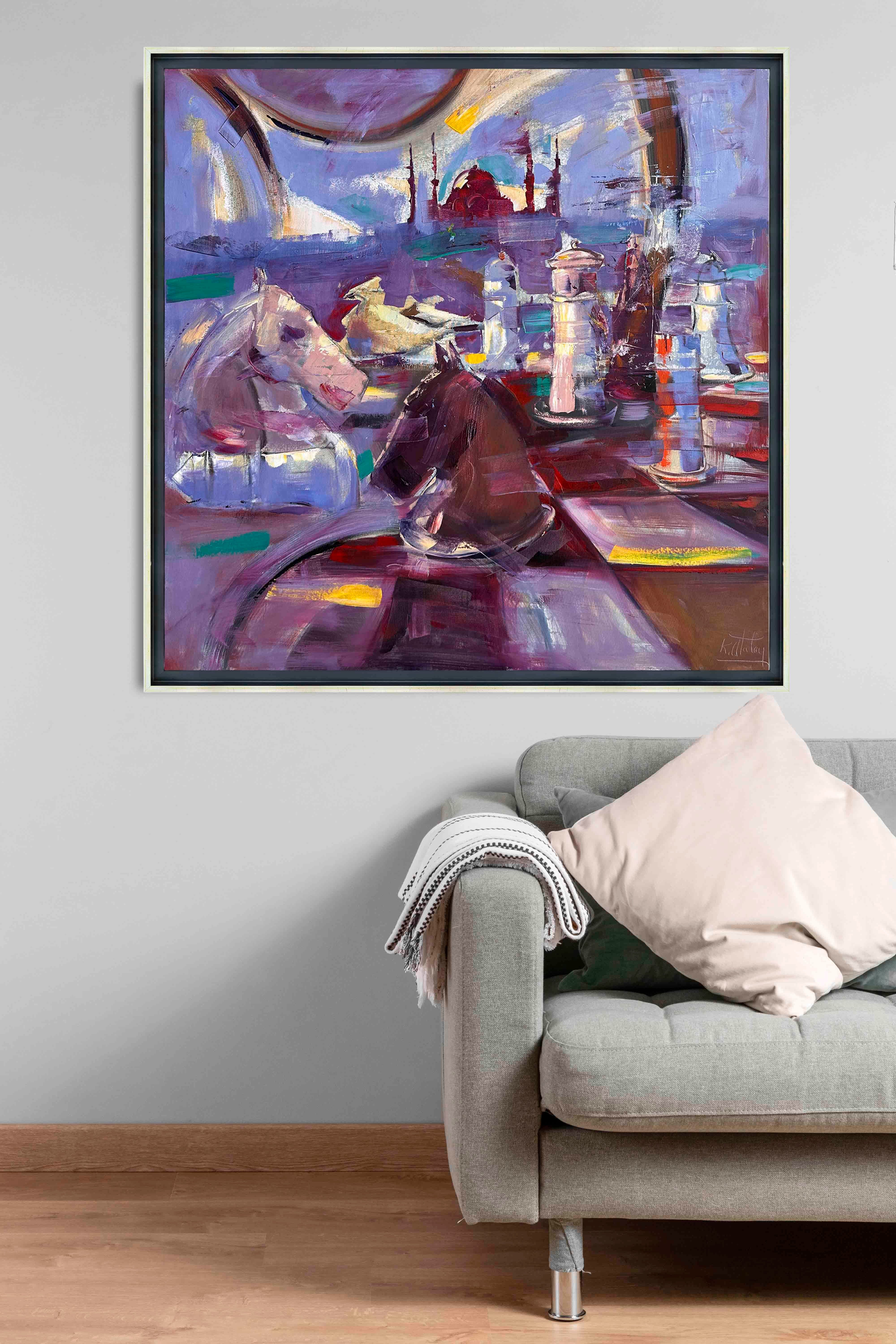 Ayasofyaya Karşı Satranç | Yağlı Boya Tablo 