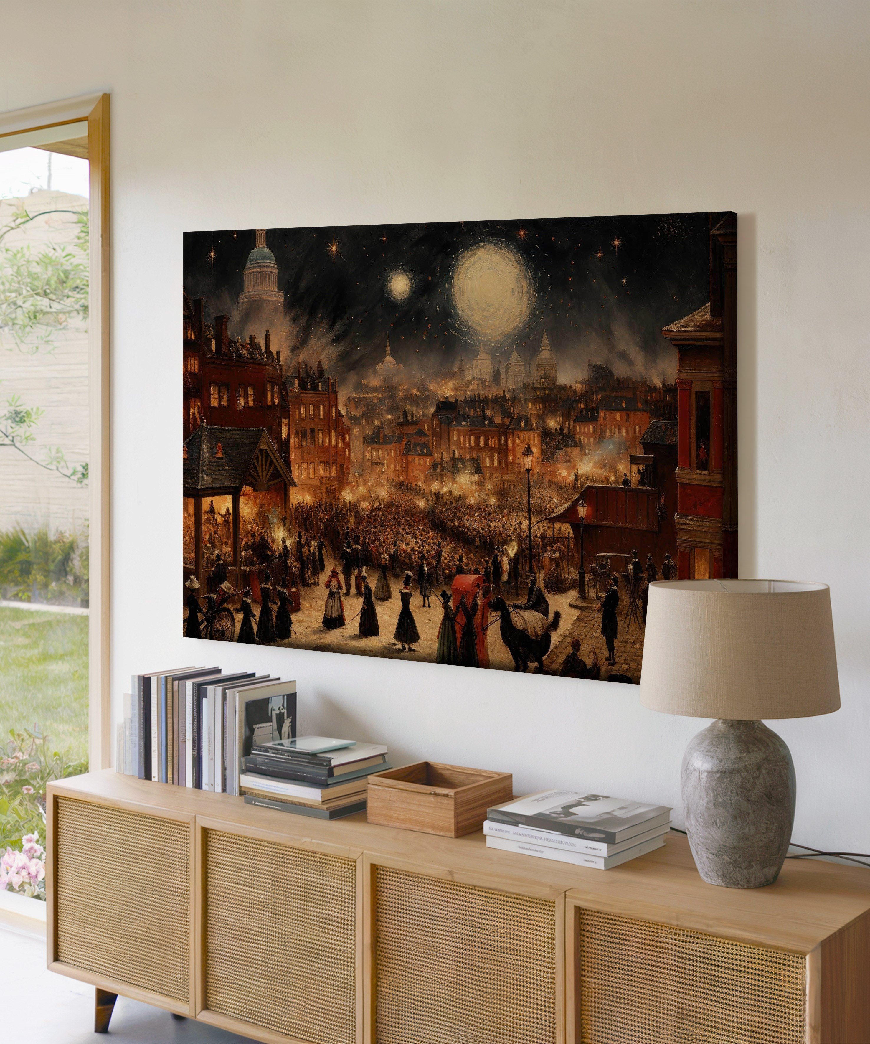 Ayların Şenliği | Yağlı Boya Dokulu Canvas Baskı